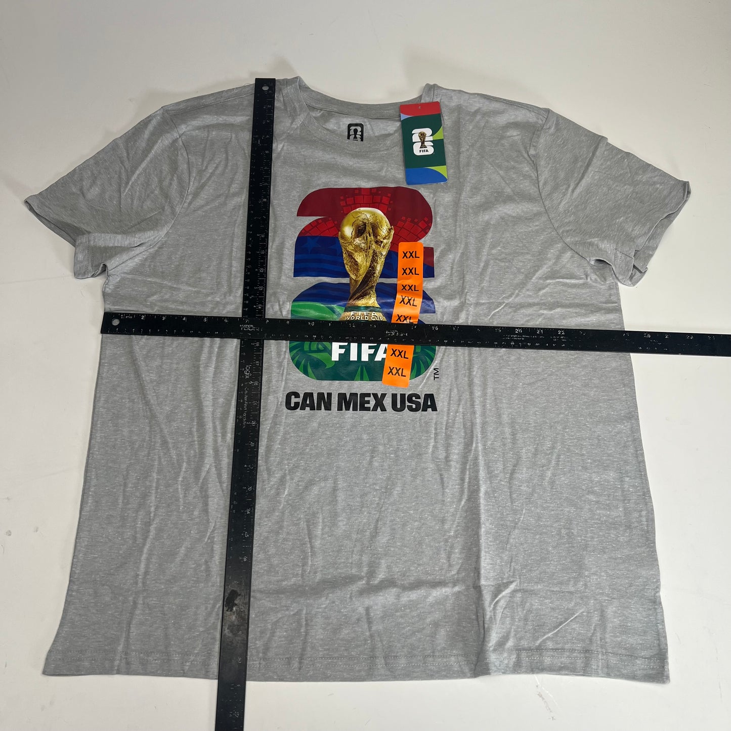 FIFA STORE Official Licensed Product World Cup 2026 Tee Shirt Unisex Sz S Grey