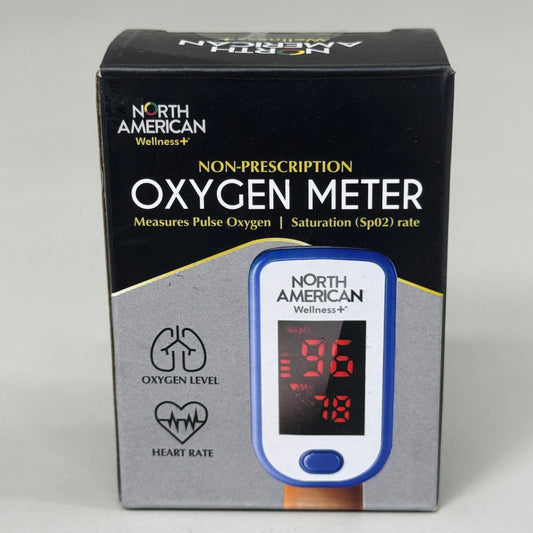 NORTH AMERICAN Wellness+ Finger Tip Oxygen Meter Non-Prescription White JI-29543