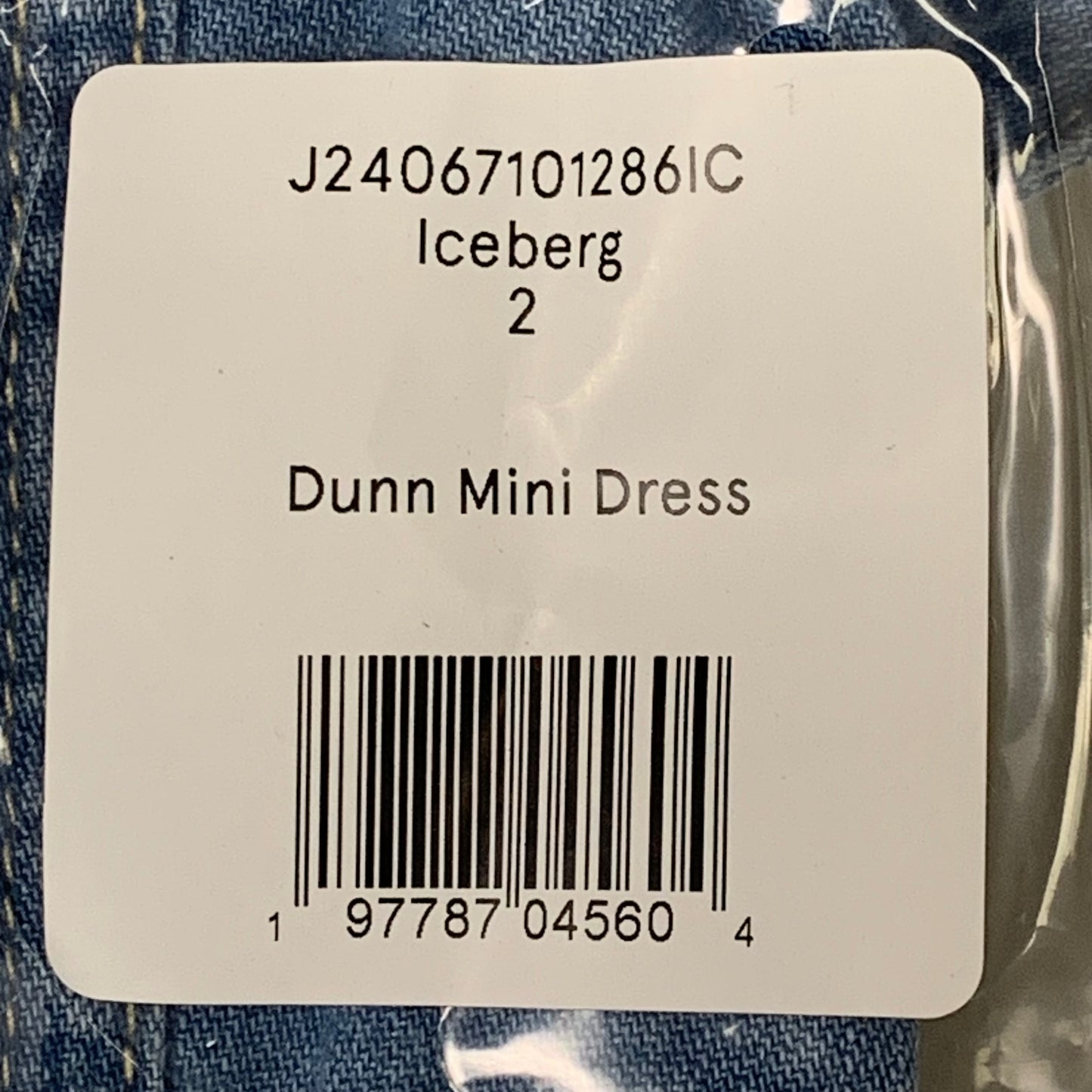 VERONICA BEARD Jeans Women's Dunn Mini Dress Sz-2 Iceberg J24067101286IC