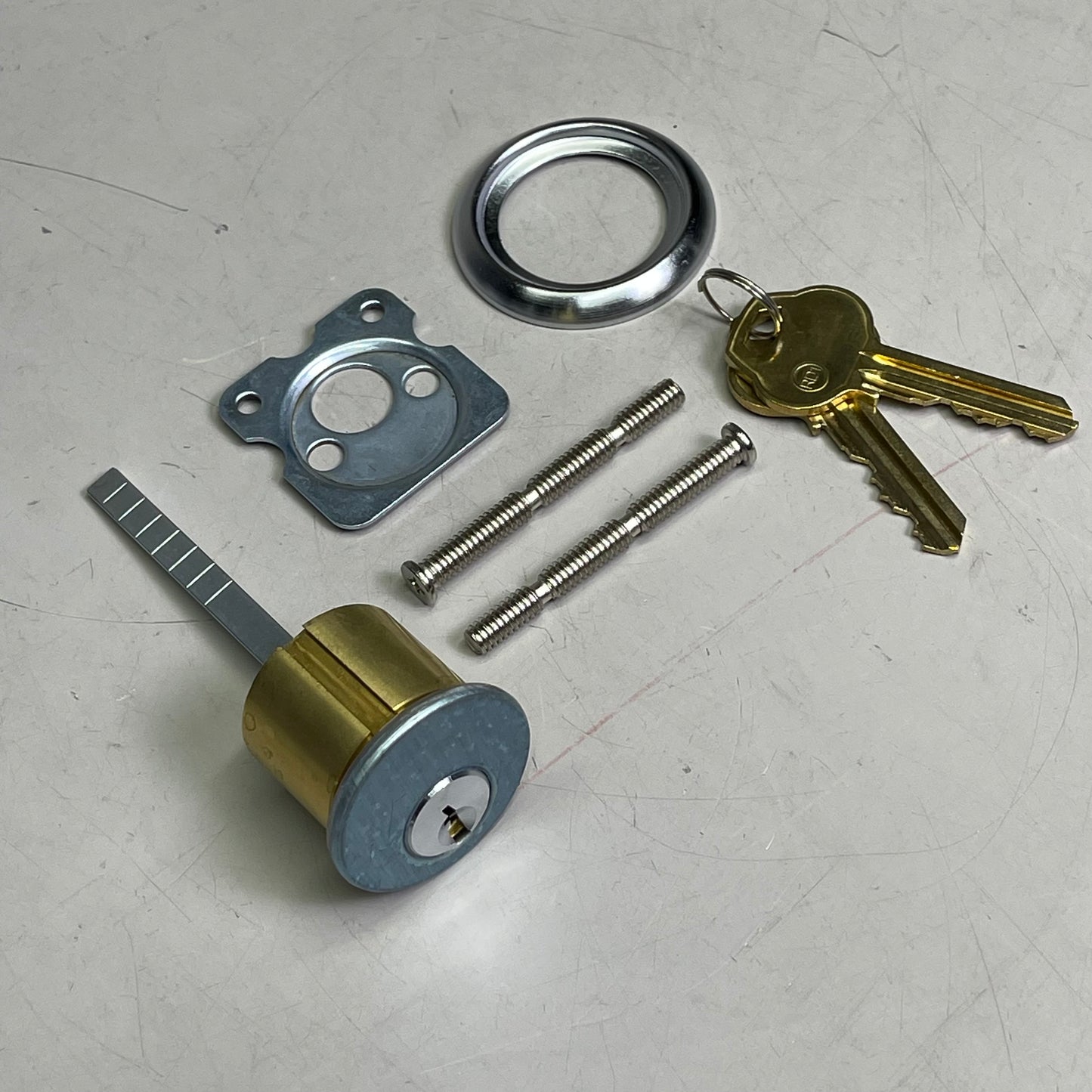 GMS (2-PACK) Russwin Lock Cylinders 1-1/8" Satin Chrome 6 Pin R118-RD1-26D-A2-6