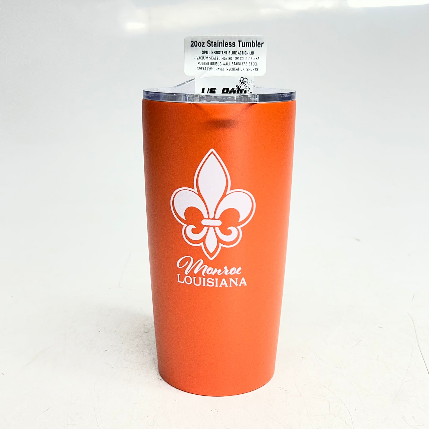 US PALY 20 Oz Stainless Steel Tumbler with Design, Orange C800-WM