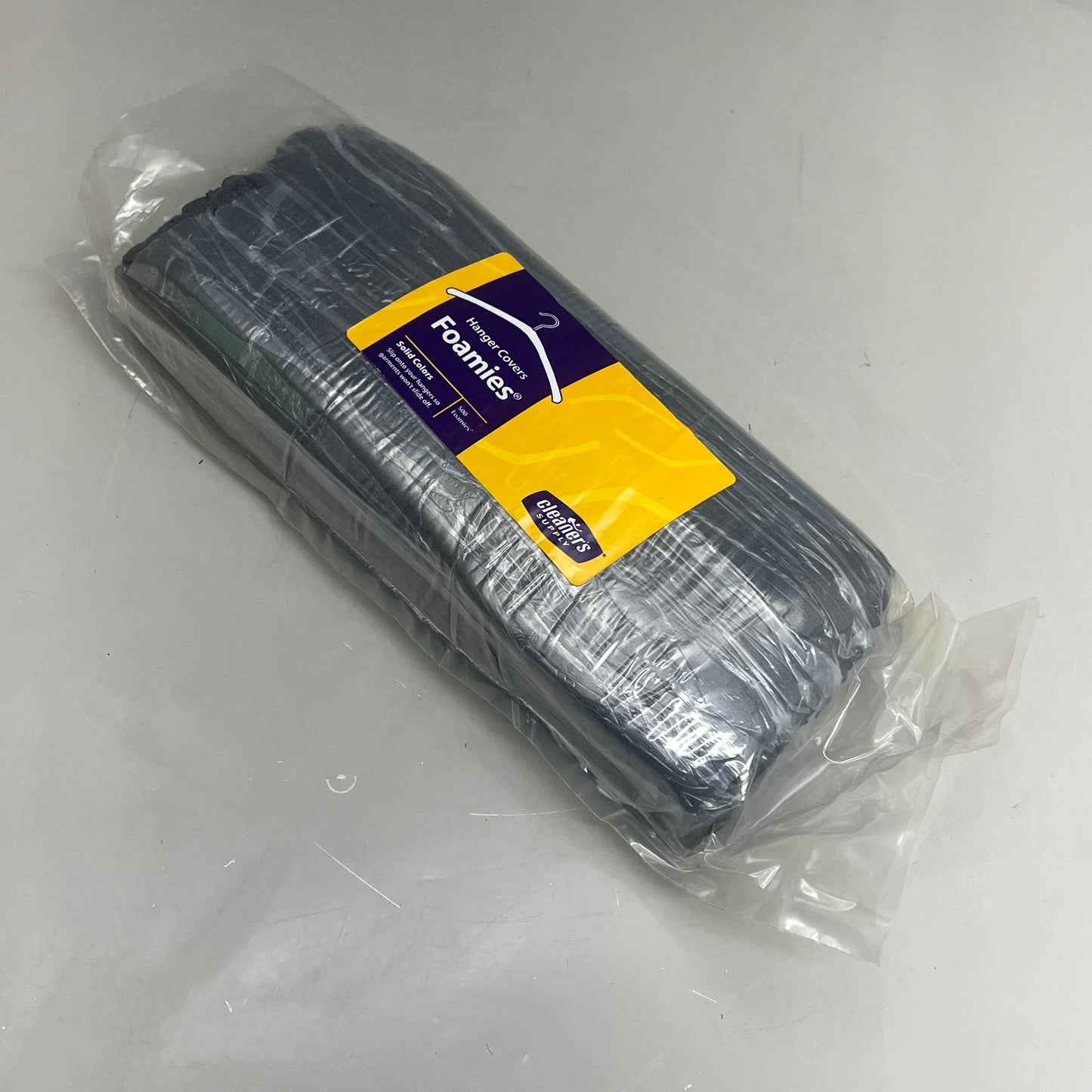 FOAMIES (500 Pack) Foam Hanger Covers Black