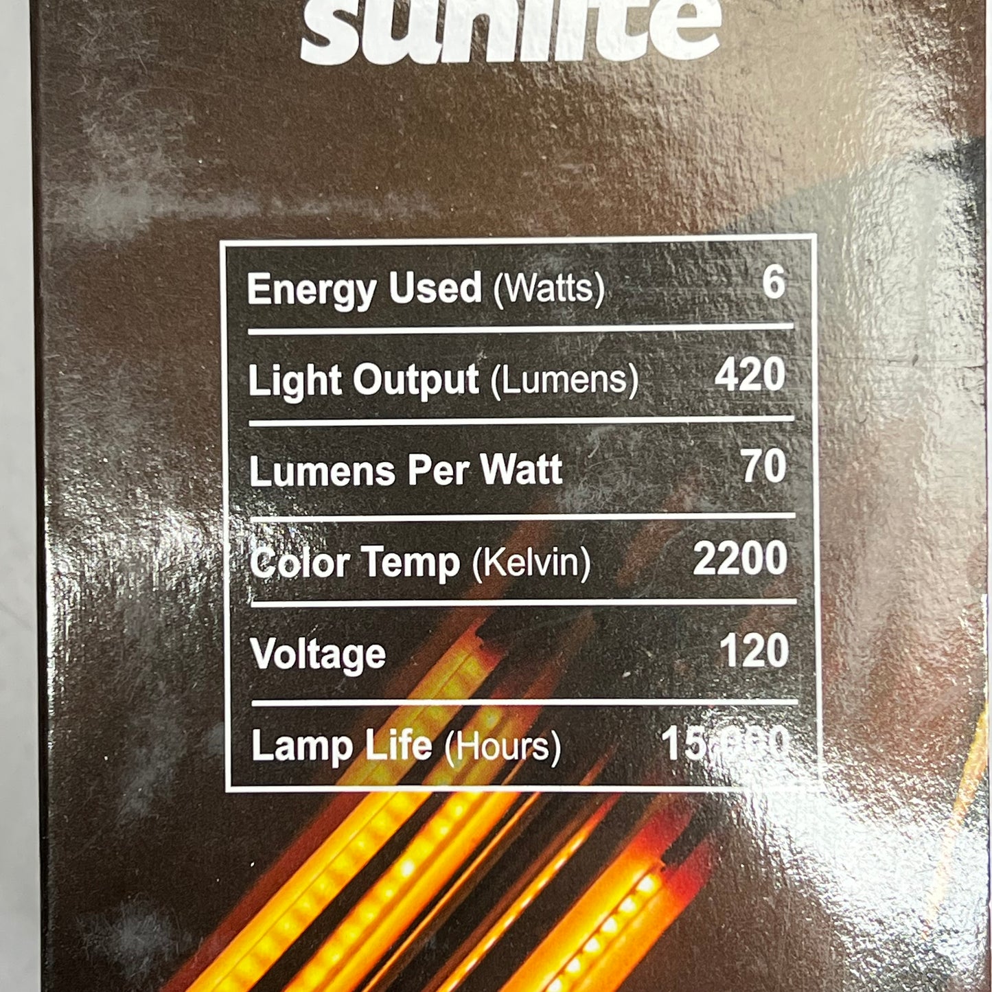 SUNLIGHT (2 PACK) Led Antique Style G30 Lamp Bulb  15,000 Hr Warm White 80450
