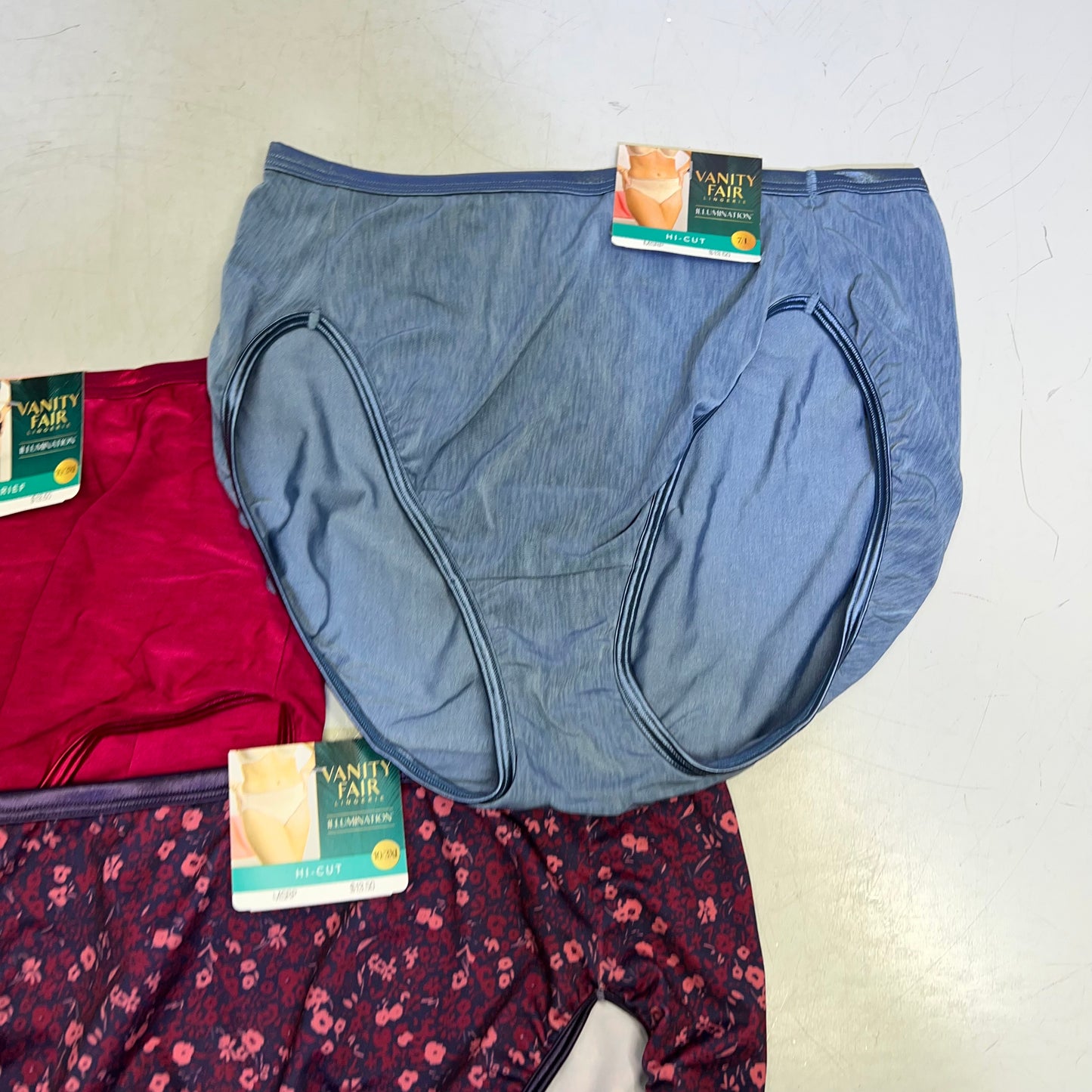 ZA@ VANITIY FAIR Lot Of Assorted Silky Stretch Soft Underwear Women's Variety Sz Red/Blue/Floral