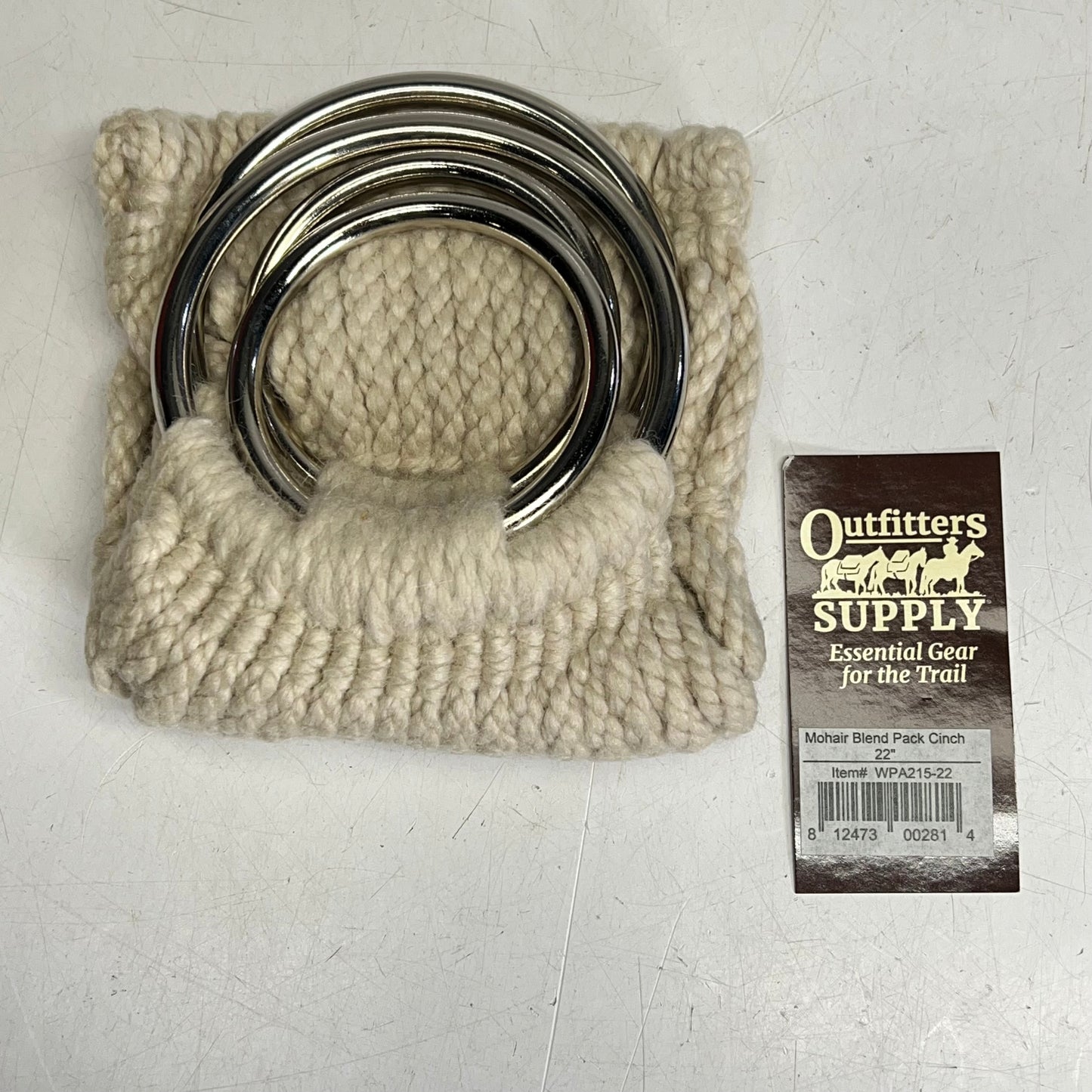 OUTTFITTERS SUPPLY Decker Horse/Mule Pack Cinch Mohair/woo Blend 22" Crème WPA215-22