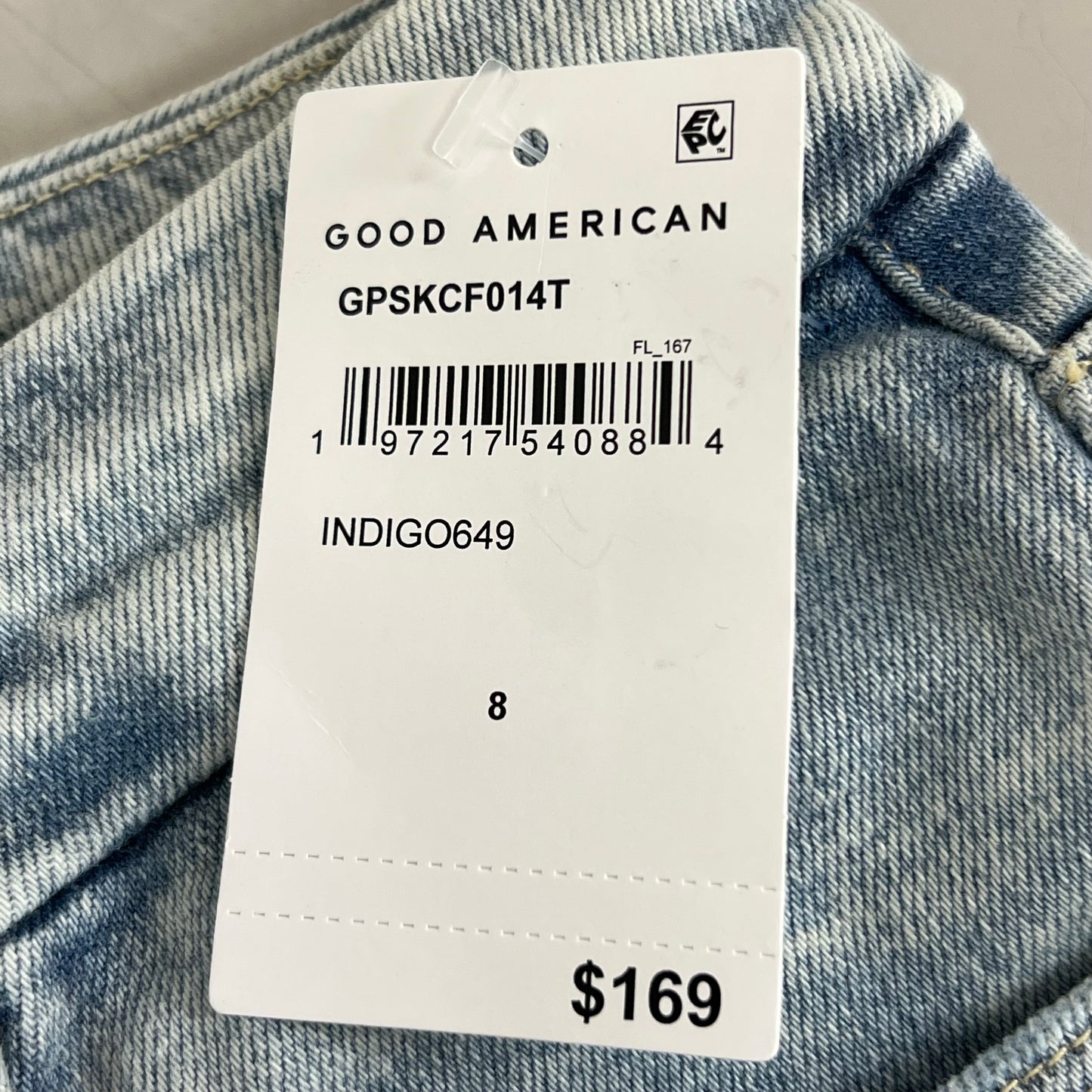 GOOD AMERICAN Good Petite Skinny Mid-Rise Jeans Women's Sz 8 Indigo649 GPSKC014T