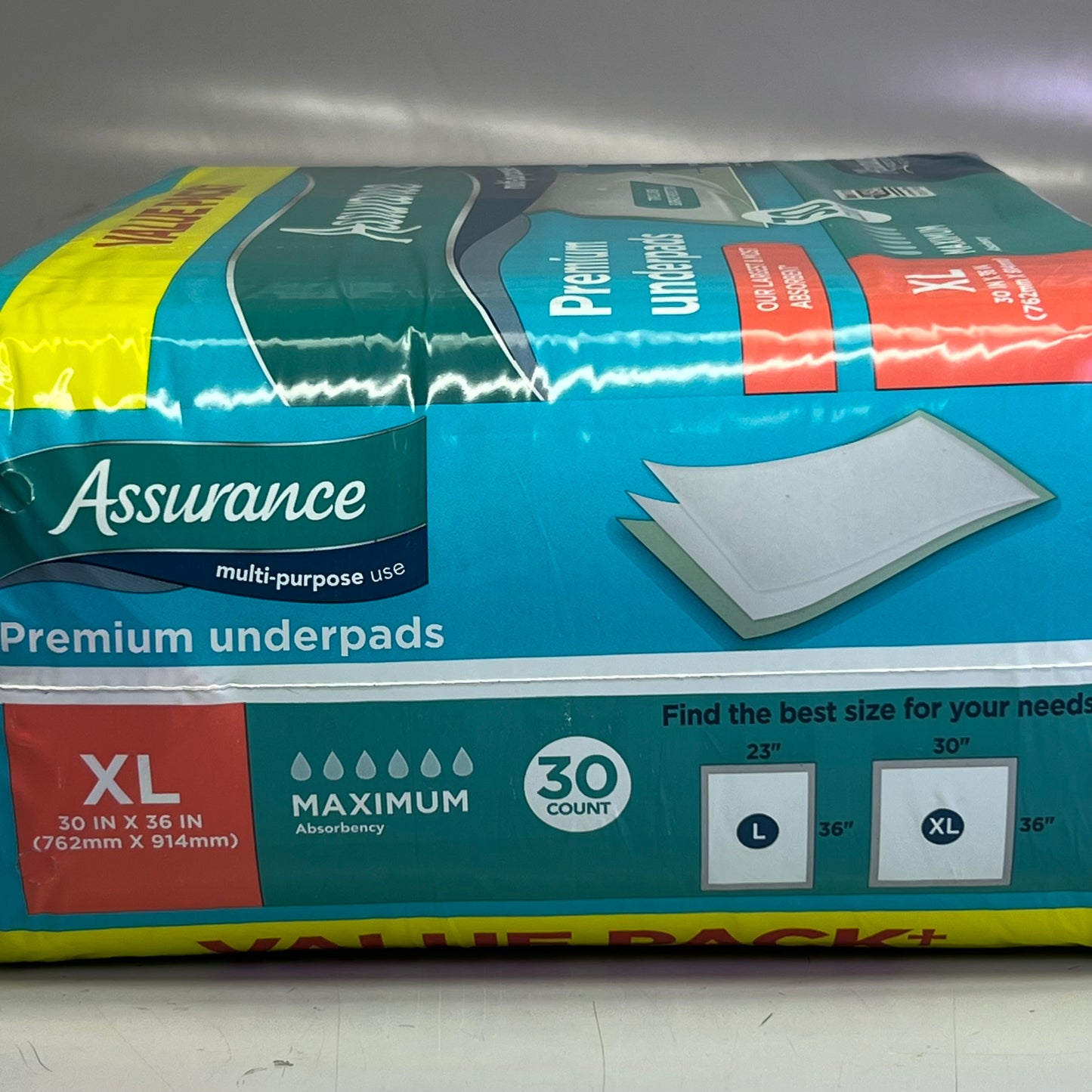 ASSURANCE (30 PACK) Premium Underpads Maximum Absorbency XL White 617779