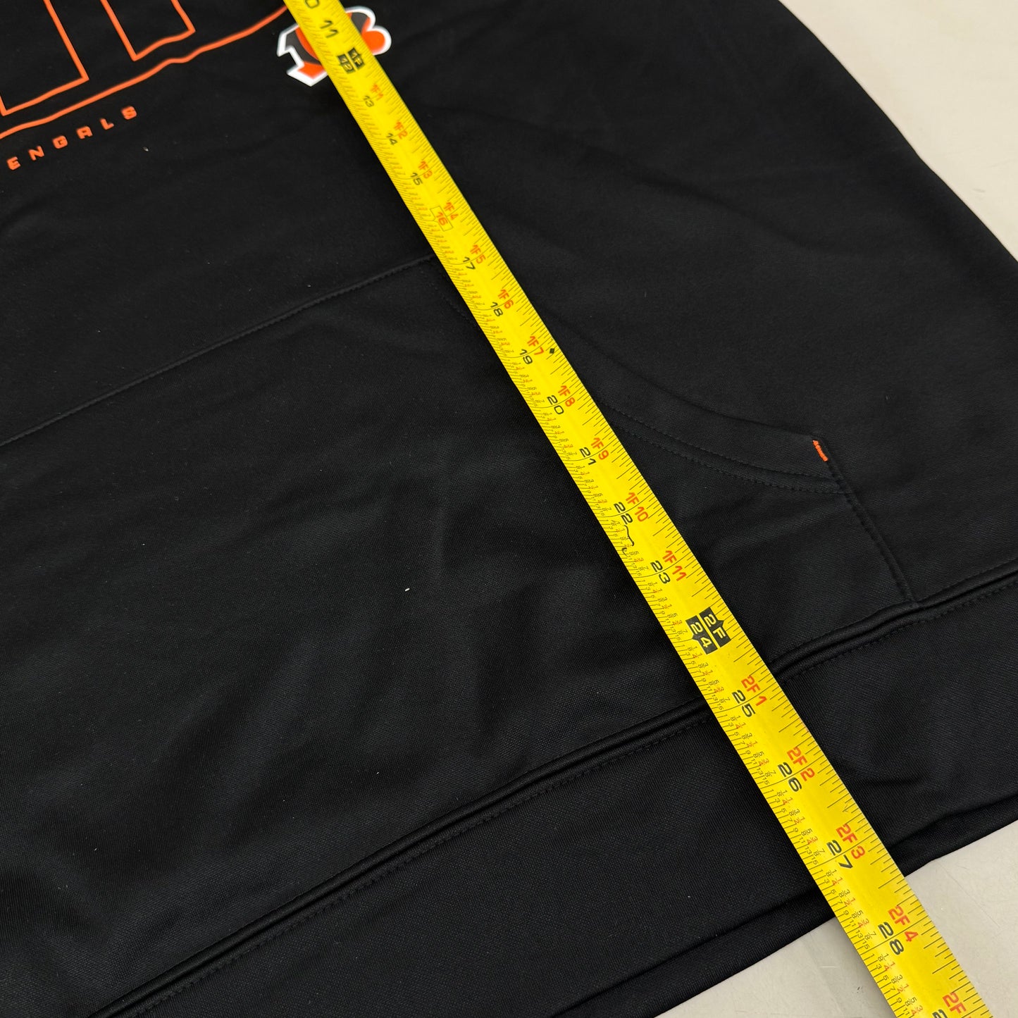 NFL Cincinnati Bengals Hoodie AFC North Sweatshirt Pullover SZ L Black 1802967