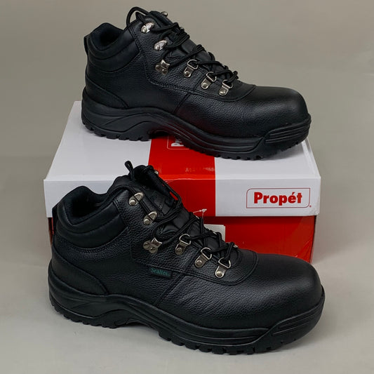 PROPET Shield Walker Lace Up Leather Boots M(D) Men's SZ 11 Black MBU002LBLK-M-11