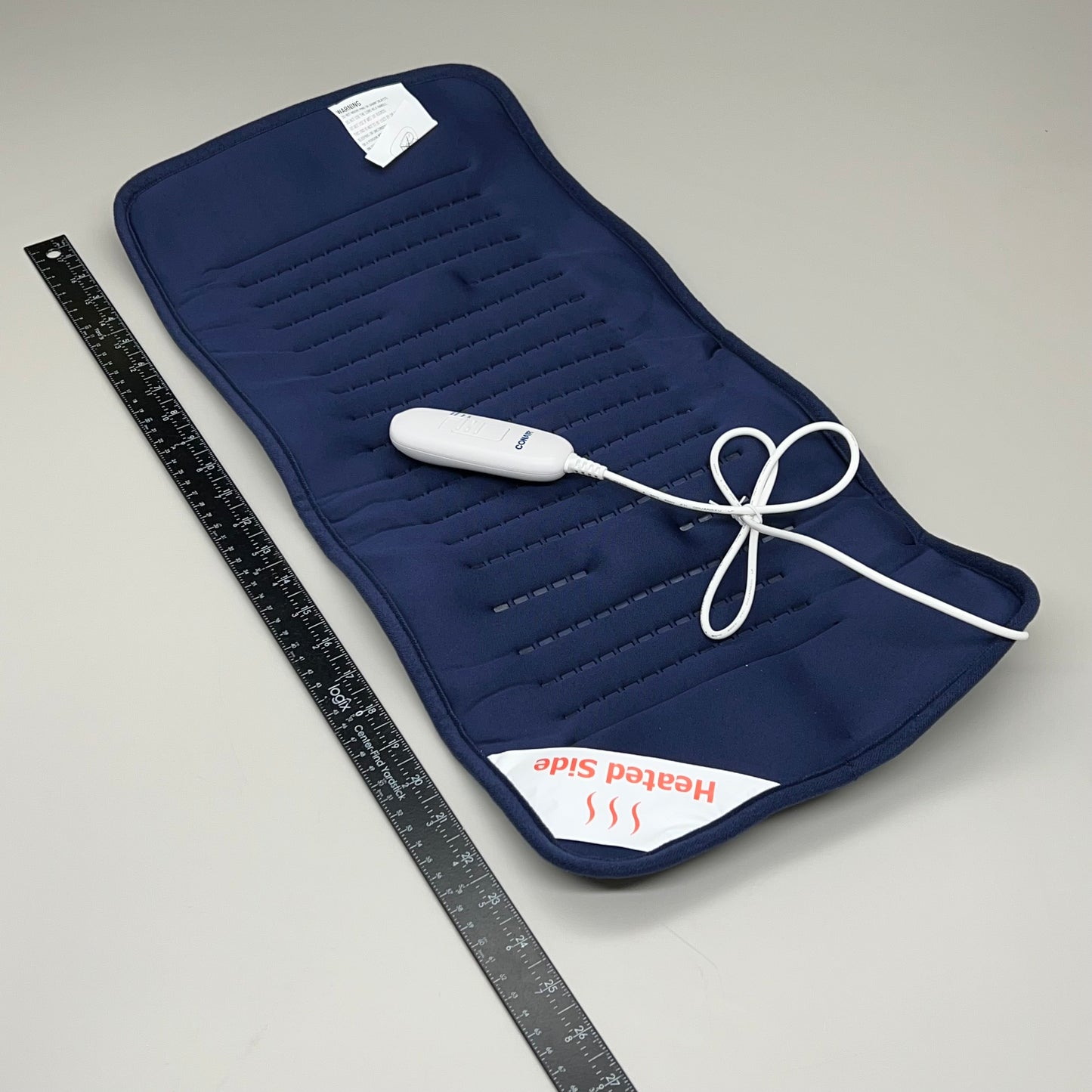 CONAIR Comfort Massaging Heating Pad Soothing 11.5" X 24" Navy Blue HP08FWX