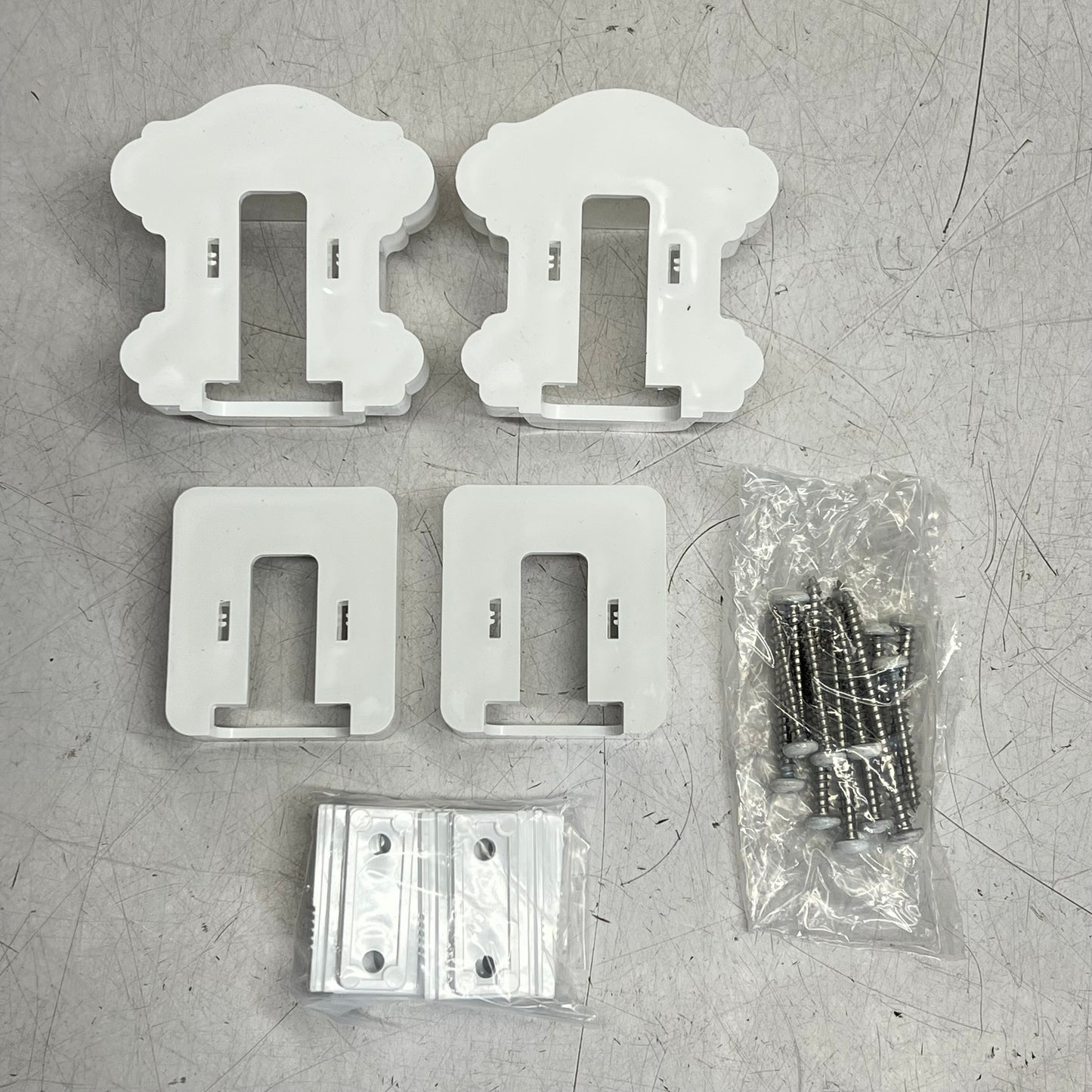 ZA@ FIBERON ARMOR GUARD  (2 PACK) Classic Line Rail Brackets  White 1004119634 A