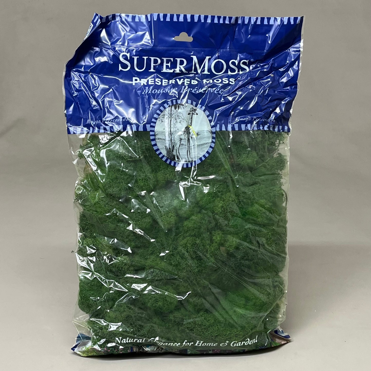 SUPER MOSS Long-Lasting Washed Preserved Reindeer Moss 326 Cubic inches Basil