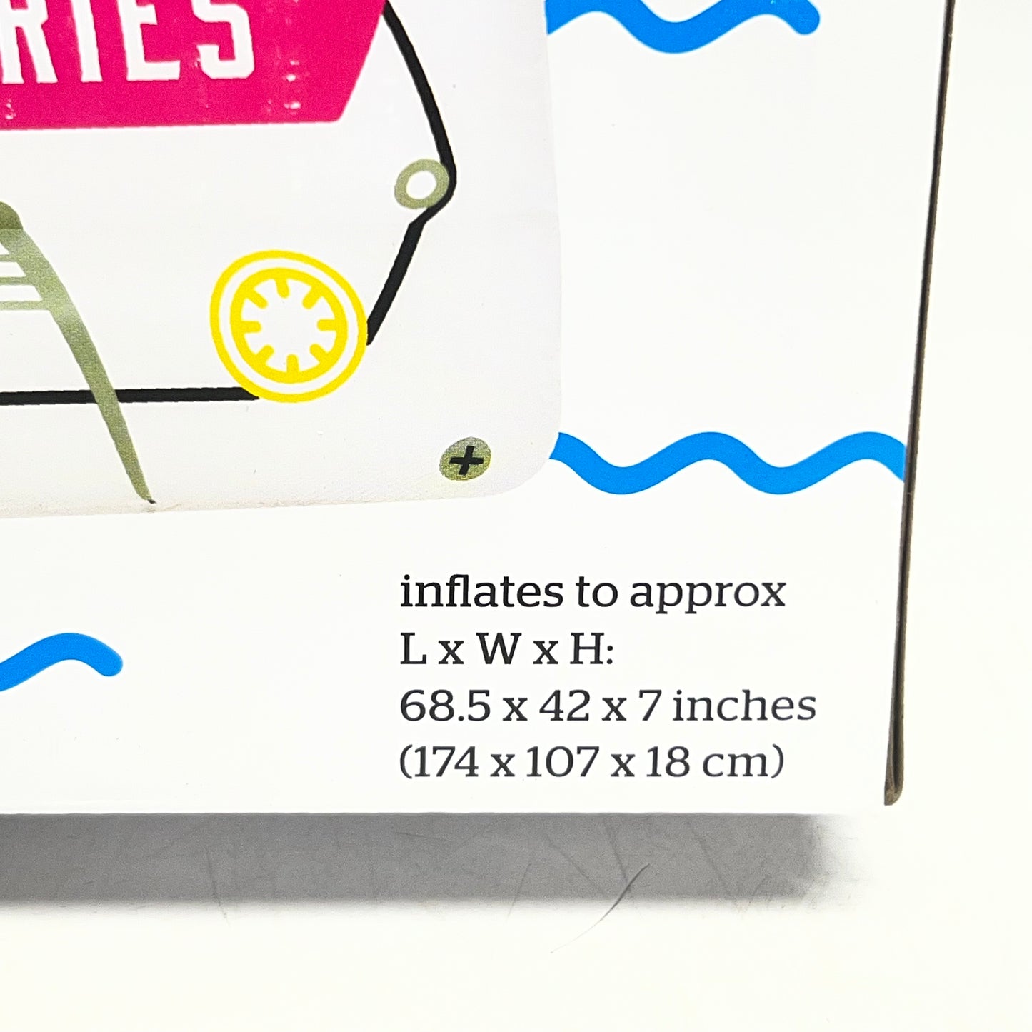 BIGMOUTH Inflatable Tape Cassette Float 68.5" x 42" x 7" White BMPF-0151