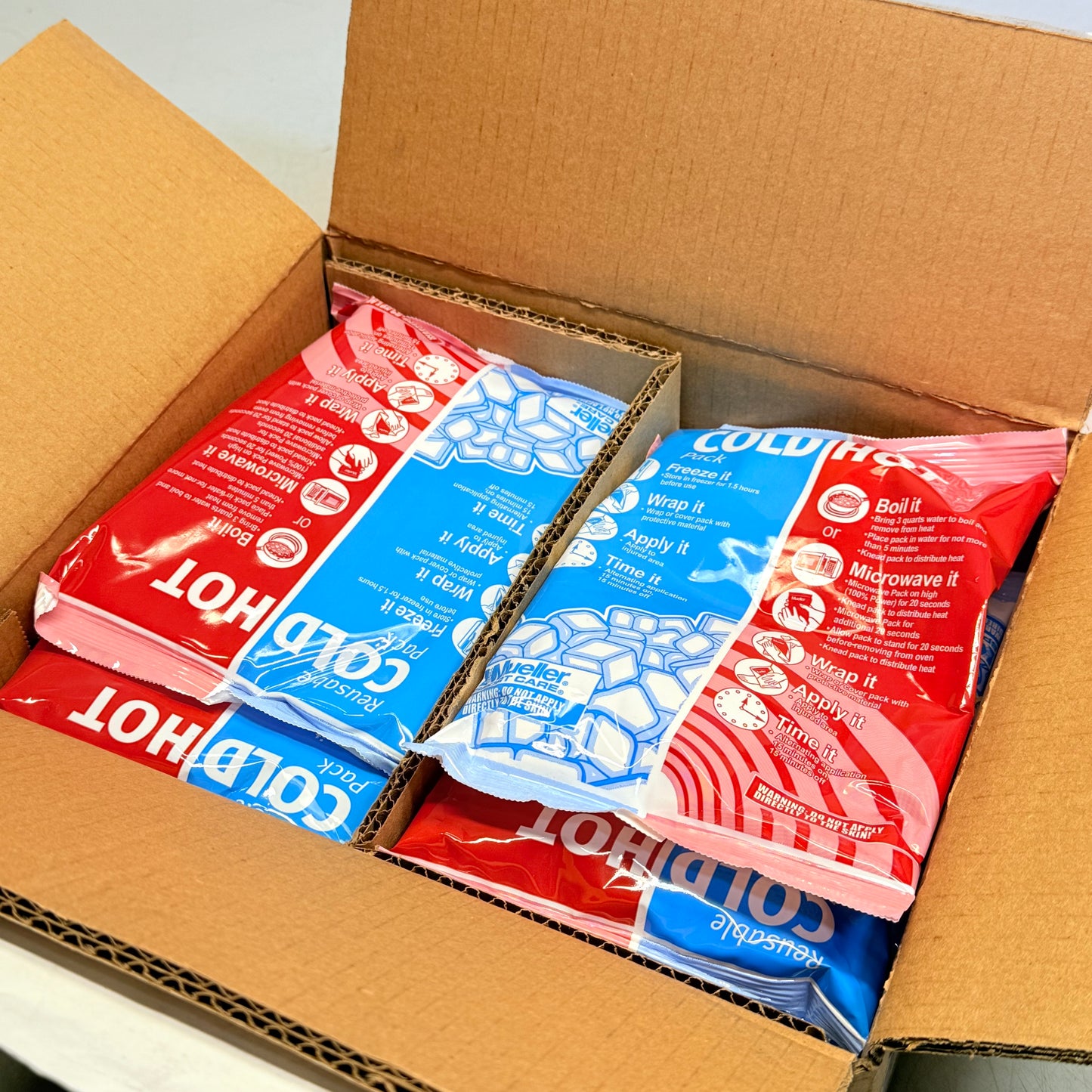 MUELLER SPORT CARE (12 PACK) Reusable Cold Hot Pack 6" X 9" - New