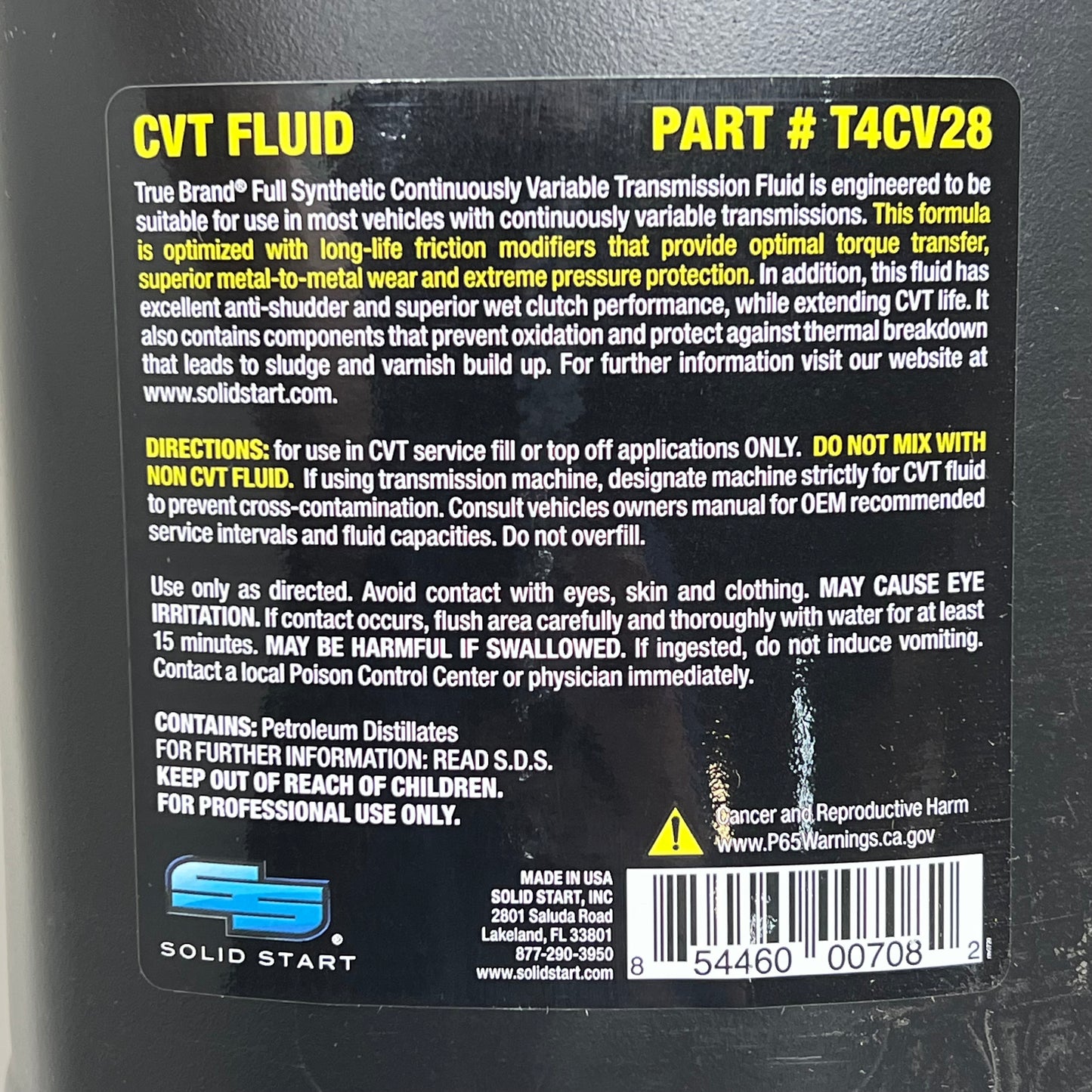 TRUE BRAND Fully Synthetic Premium CVT Fluid w/ Extreme Protection 1 Gal T4CV28