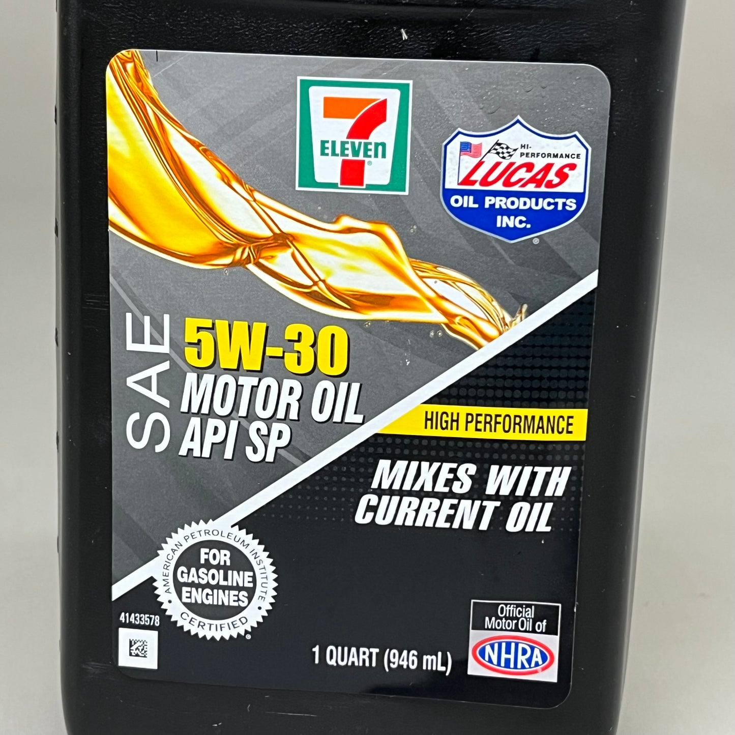 ZA@ 7 ELEVEN (6 PACK, 1 QUART EACH) SAE 5W-30 Motor Oil API SP High Performance As-is