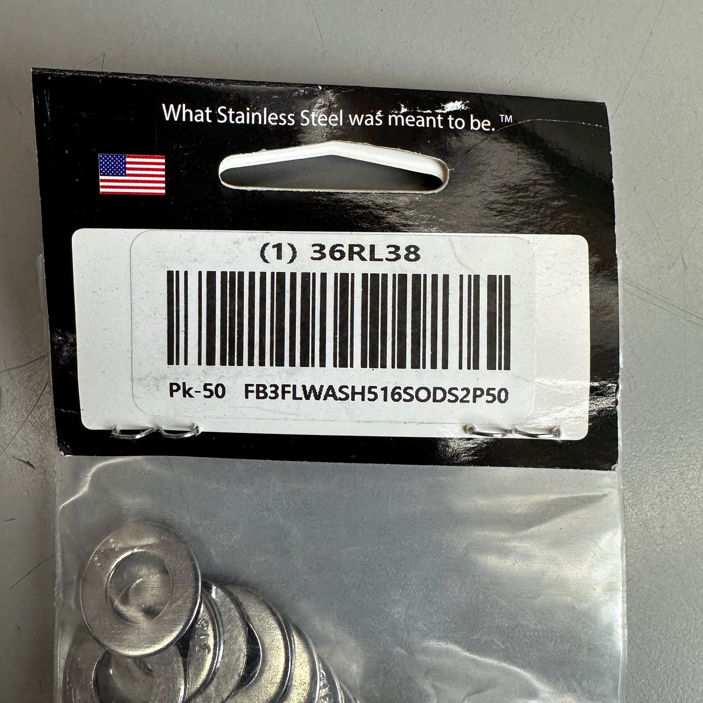 FOREVER BOLT Stainless Steel Flat Washer Sz 5.5 in x 3 in 50 Pack