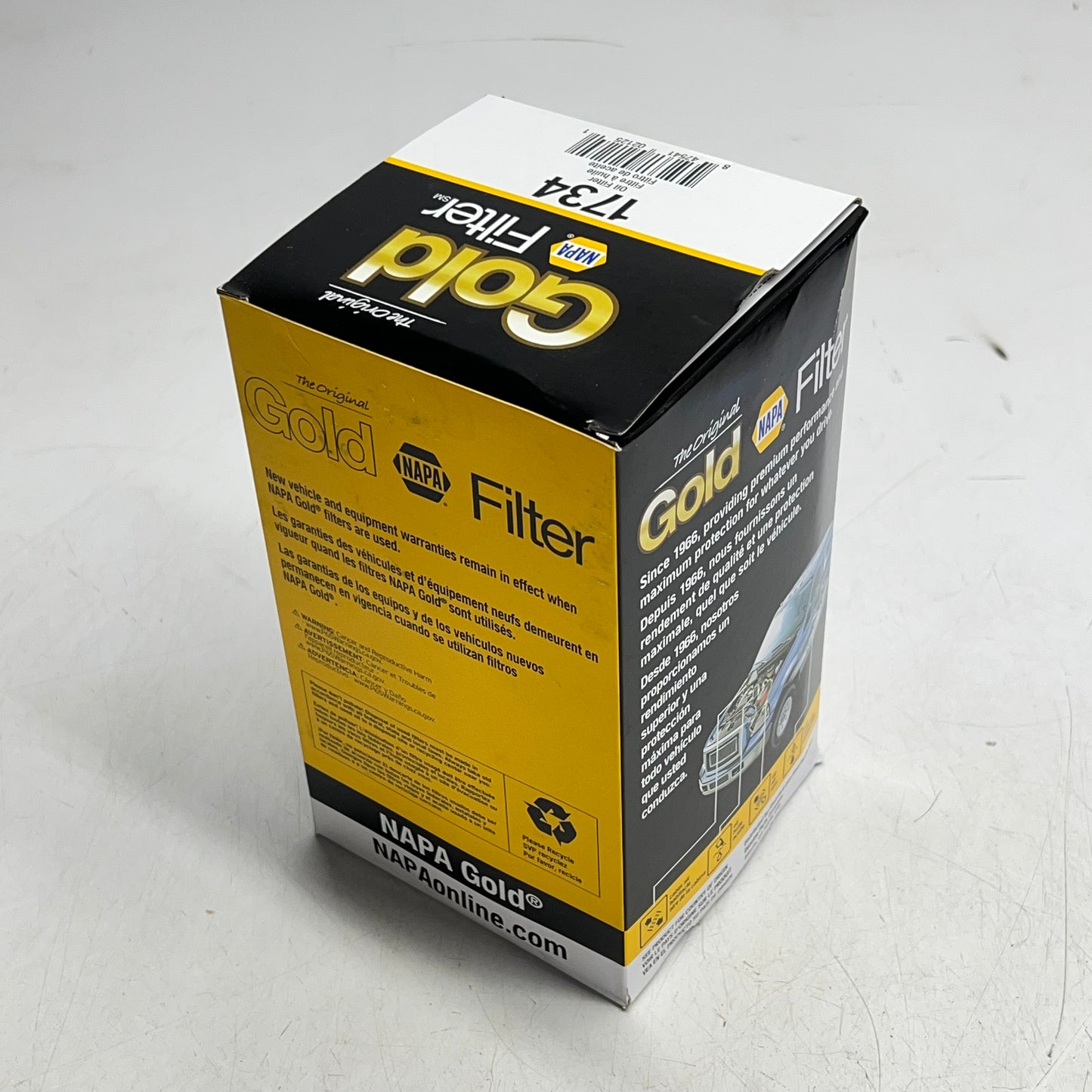 NAPA (2 PACK) The Gold Spin on Oil Filter W/ Gasket 1-1/2 in - 16 Thread 1734