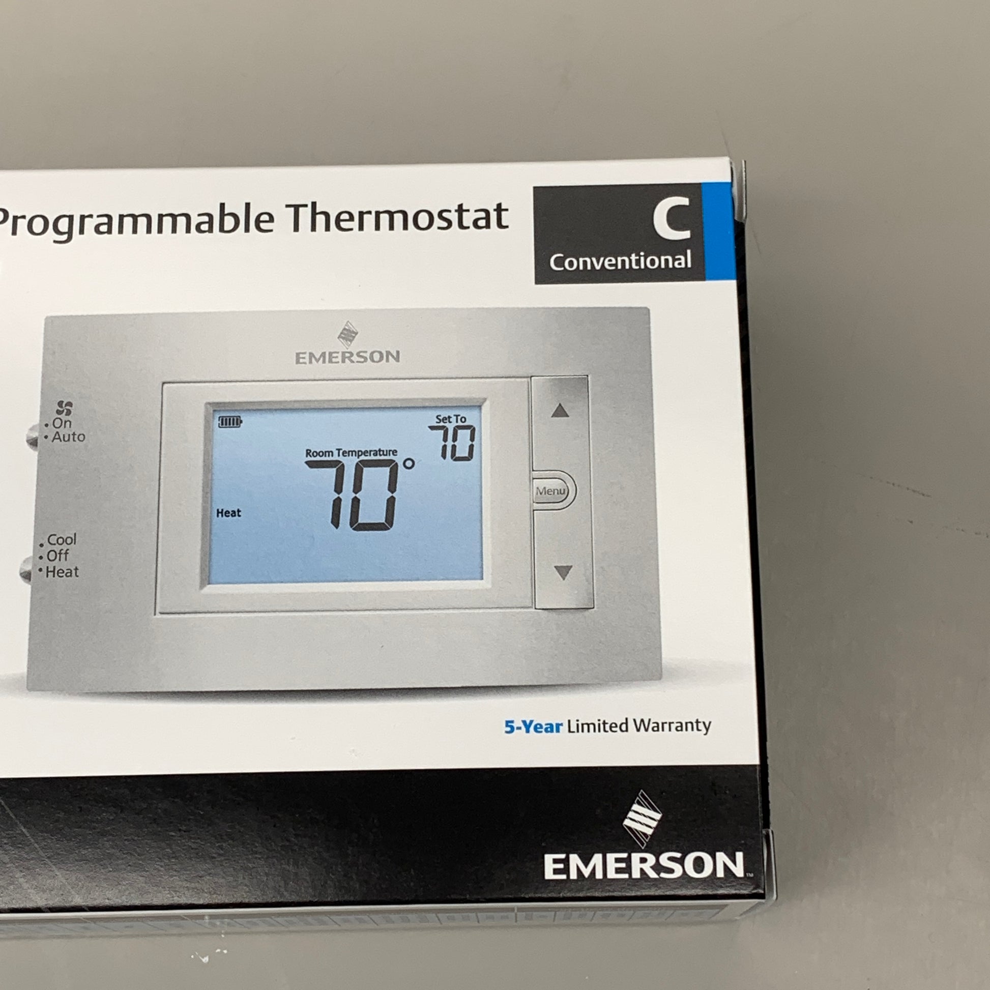 Emerson 80 Series Universal Programmable Thermostat, 5 In. Display, 2 Heat  / 2 Cool 