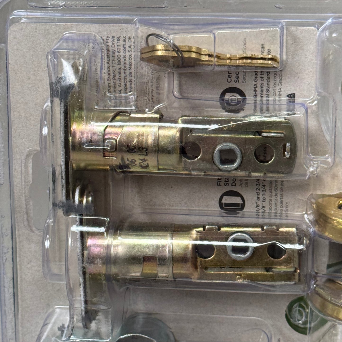 KWIKSET Tylo 400 Knobs & 660 Single Cylinder Deadbolts Polished Brass 92420-031