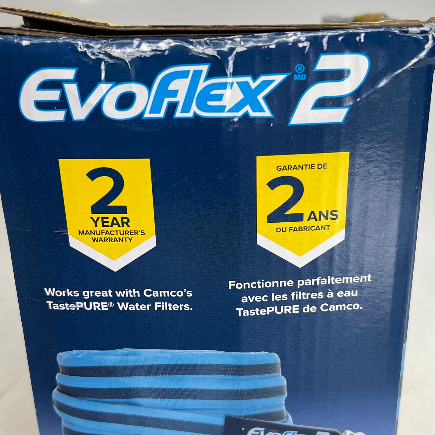 CAMCO Evo Flex2 Drinking Water Safe Hose Fabric Reinforced 50' Blue 22579