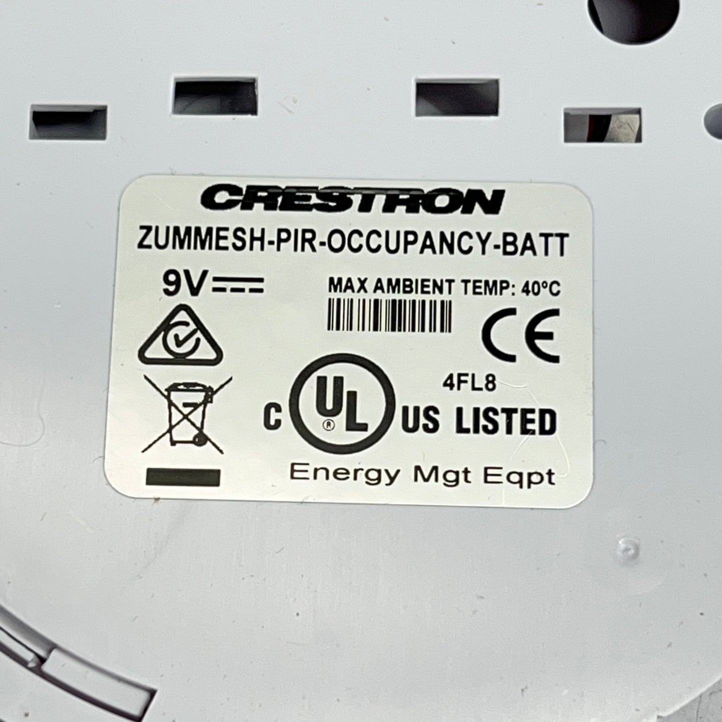 CRESTRON Battery-powered Occupancy Sensor 6507983 ZUMMESH-PIR-OCCUPANCY-BATT