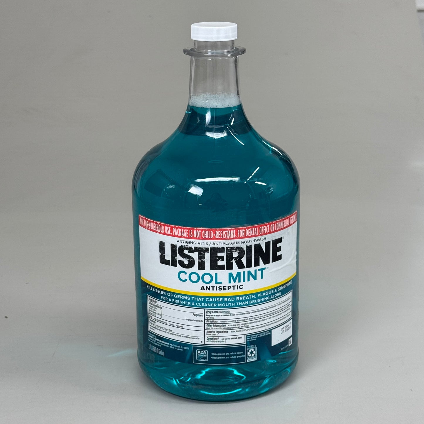 COOL MINT Antiseptic Mouthwash (2 pack) - 1 Gallon Bottles and Pump