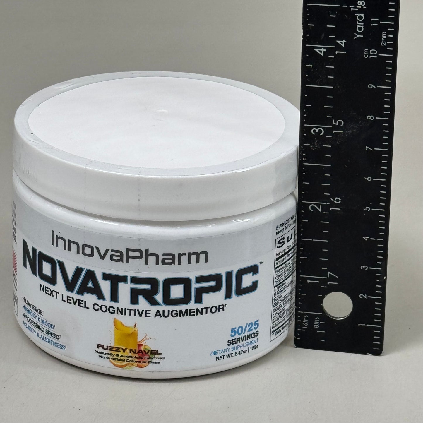 INNOVAPHARM Novatropic Fuzzy Navel 5.4oz 155g 50/25 Servings 240946 BB-11/2025