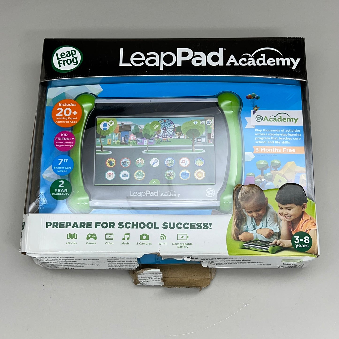 VTECH Leapfrog LeapPad Learning Tablet English Shatter-Free Screen 3-8yrs 6022 (New Other)