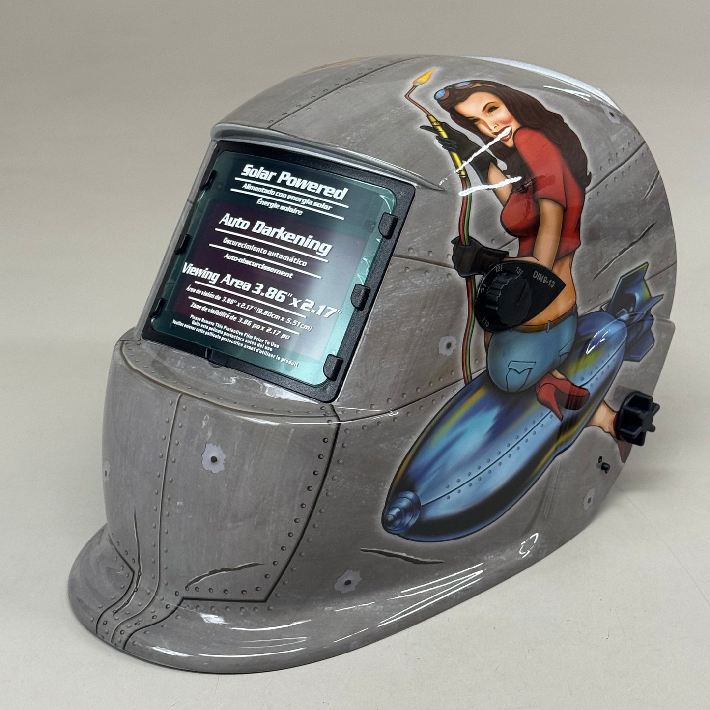 TITAN ShopIron Auto Darkening Welding Helmet 3.85x2.17" View Pin Up Girls 41288 (New Other)