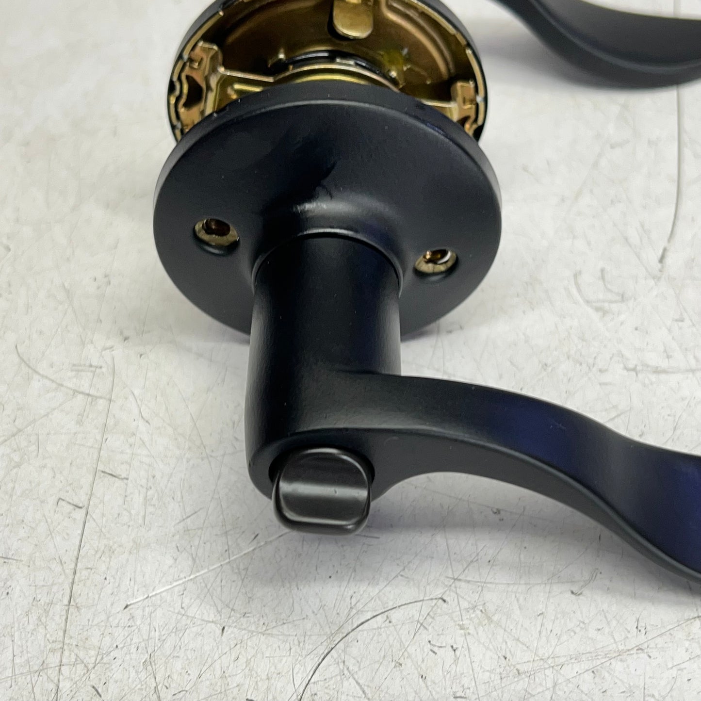 KWIKSET Layton Privacy Levers Adjustable Backset  Matte Black 9SL30000-095