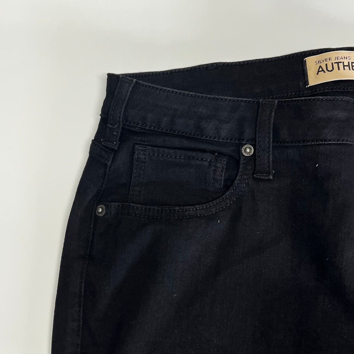 SILVER JEANS CO The Curvy High Skinny Women's Sz 14/29 Black LA94108AB510