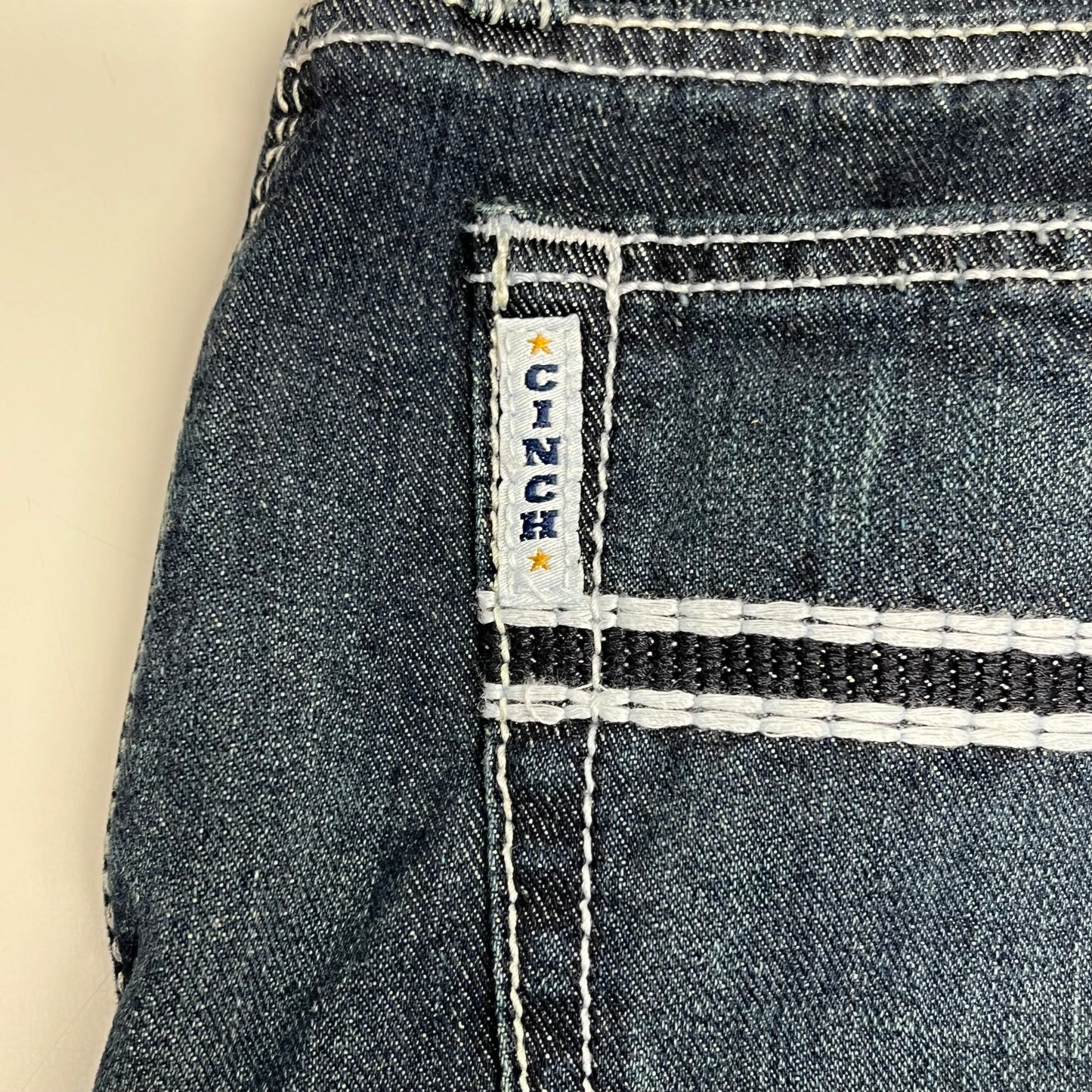 CINCH Relaxed Fit White Label Jeans Men's Sz 38 X 36 Stonewash Indigo MB92834019