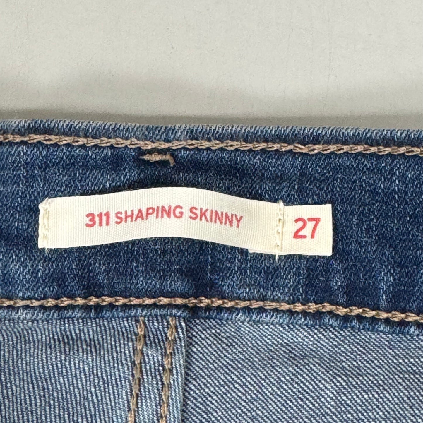 LEVI'S 311 Shaping Skinny Stellar Stretch Mid Rise Women's Sz 27x28 Lapis Gallop