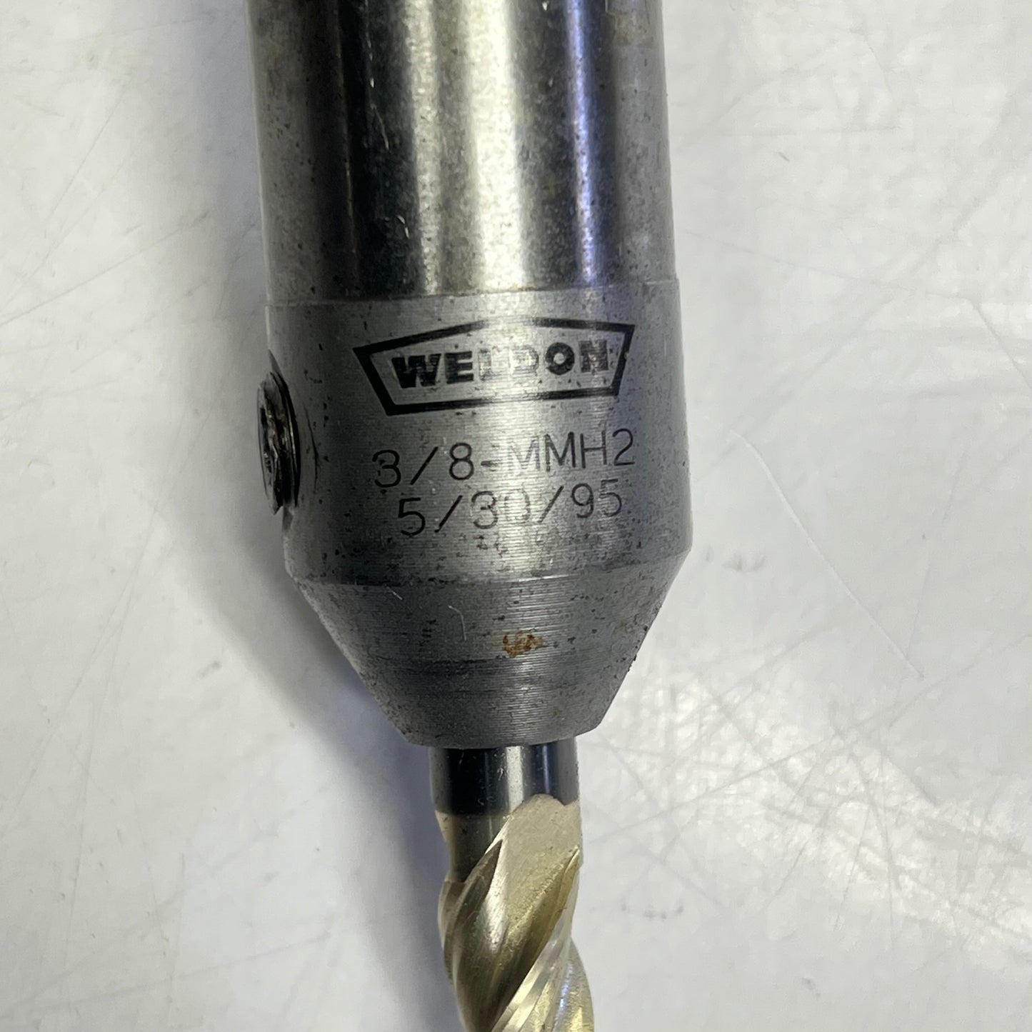 VALENITE Tool Holder w/ Weldon 3/8-mmh2 End Mill Attachment V50CT-E100L (Used)