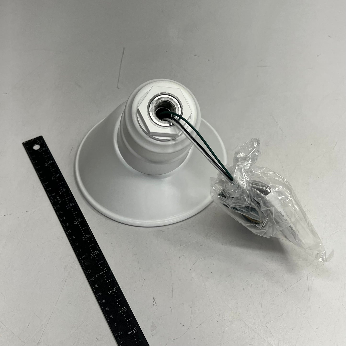 TROY LIGHTING Goose Neck Dome Angle Light Fixture / Hardware 24"x8.5" Matte White