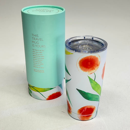 HEART FELT Orange Blossoms Tumbler Mug "Make Everyday Count" 18 Fl Oz HFSMUG225