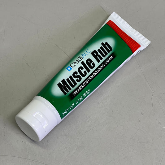 CAREALL (6 PACK) Muscle Rub Greaseless Pain Relieving Cream 3 oz per tube MUS3 BB 02/28