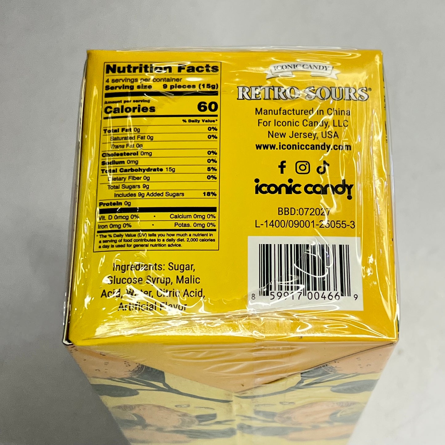 ICONIC CANDY (8 PACK) Retro Sours Citrus Flavor Candy Tins 16.9oz Yellow