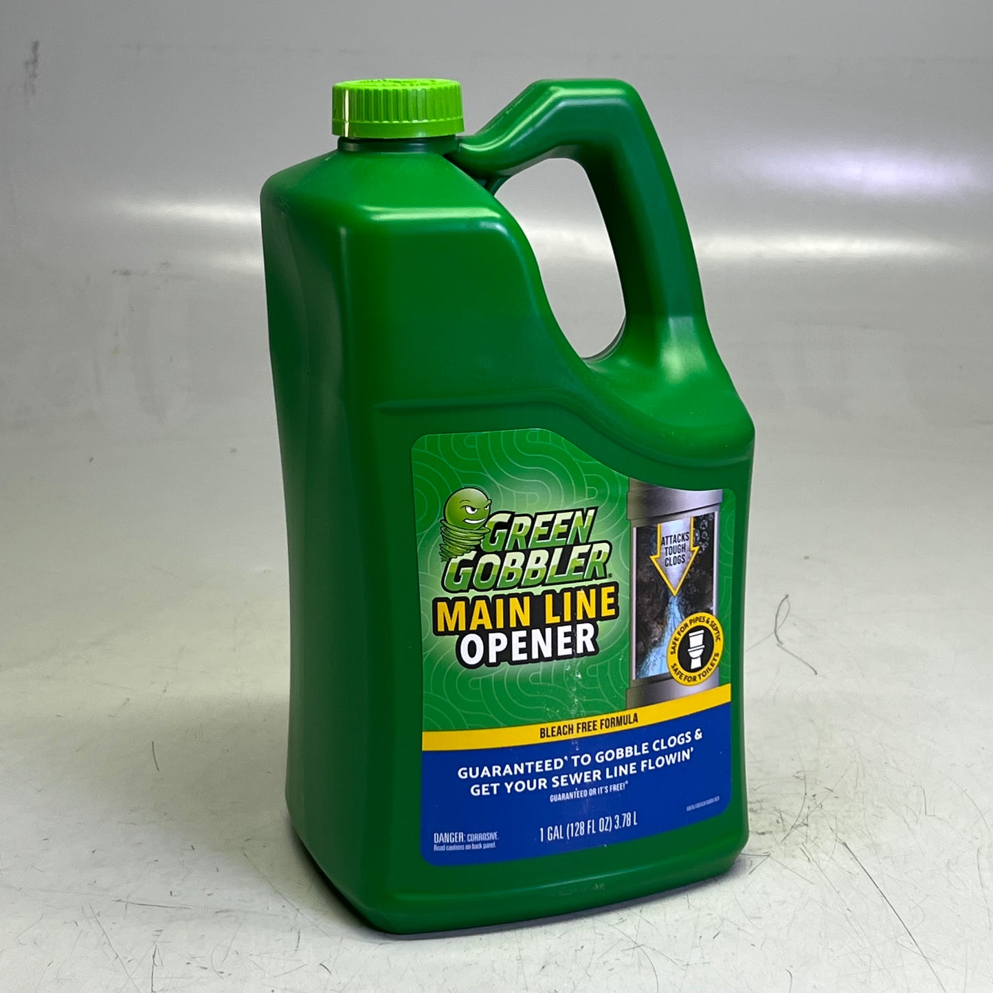 GREEN GOBBLER Main Line Drain Opener and Clog Remover Liquid 1 Gal.