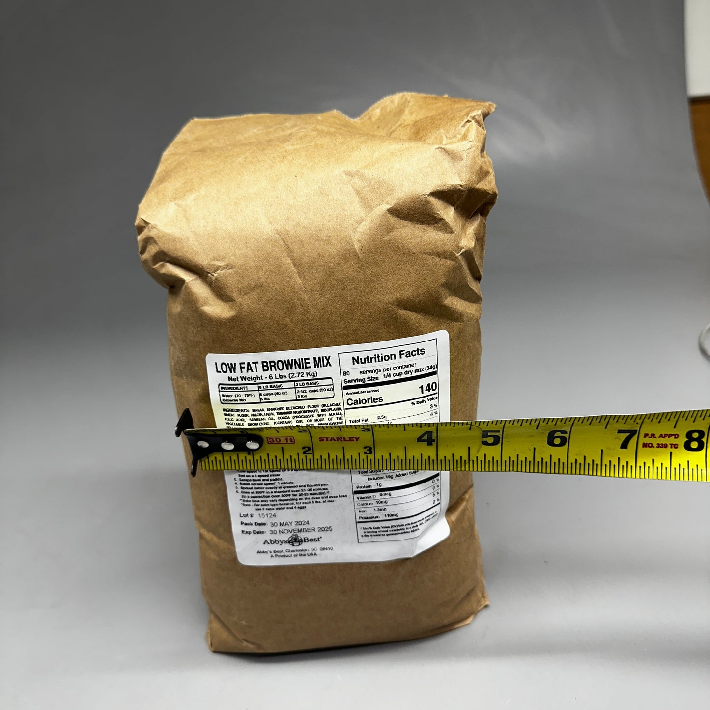ZA@ ABBY’S BEST (6 POUNDS) Low Fat Brownie Mix Chocolate BB 11/25 C