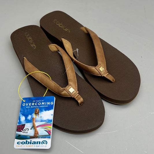 COBIAN Skinny Bounce Comfortable Synthetic Strap Women's Sz 7 Tan SKI25-230-07