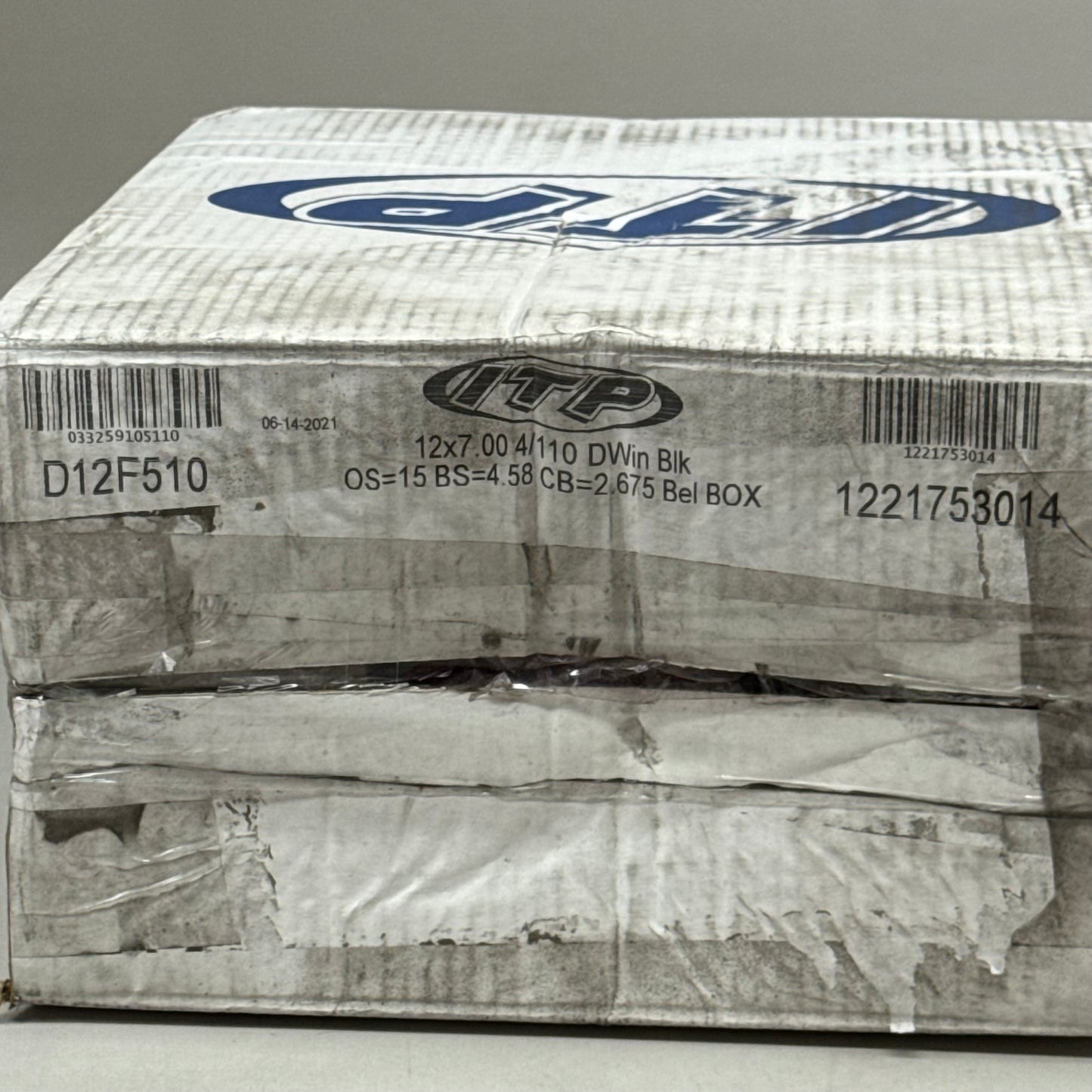 ITP Delta Steel Wheel 12x7"/4x110mm Black 1221753014