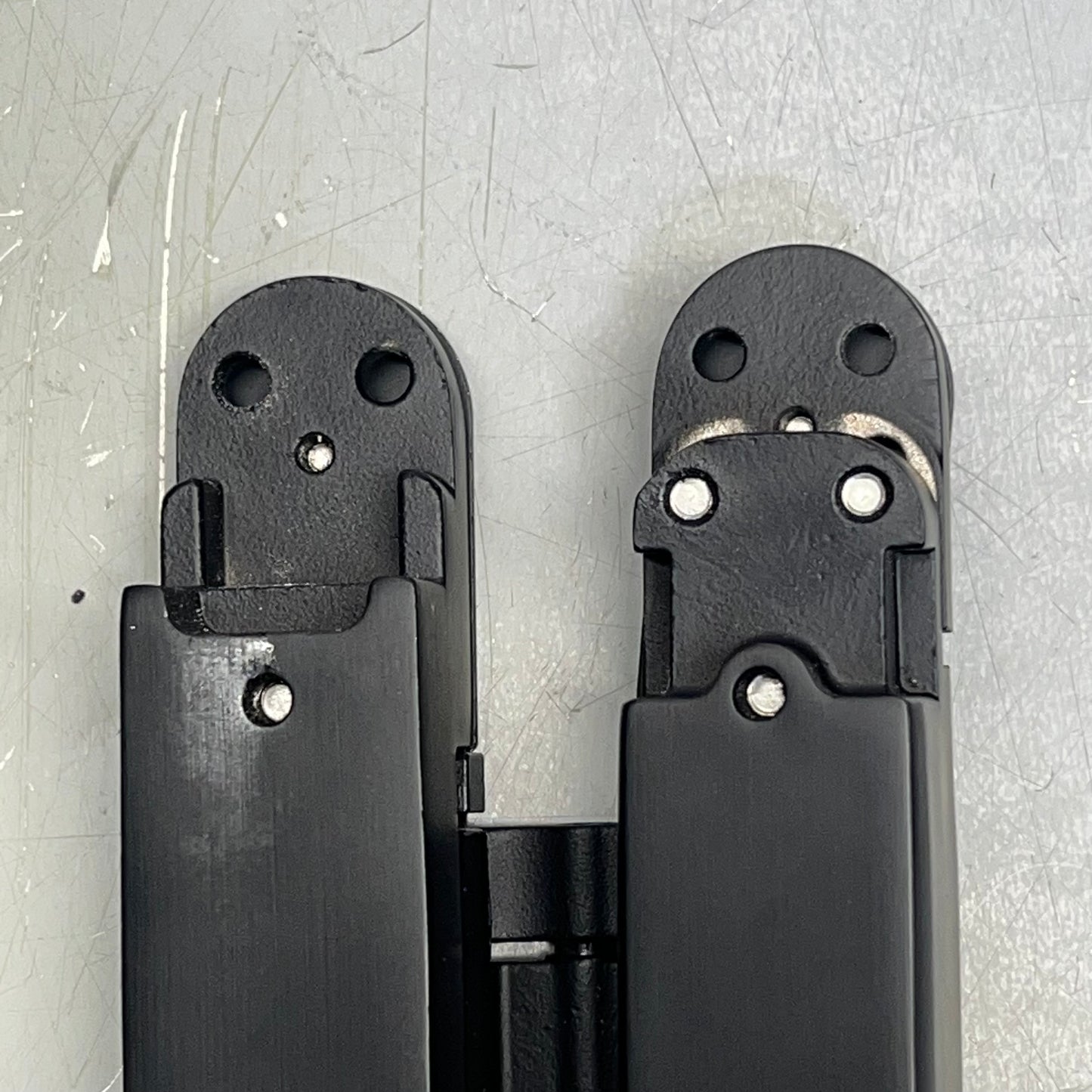 (2 PACK) Invisible Door Hinge Concealed Heavy Duty 6" L x 2.5" W Matte Black