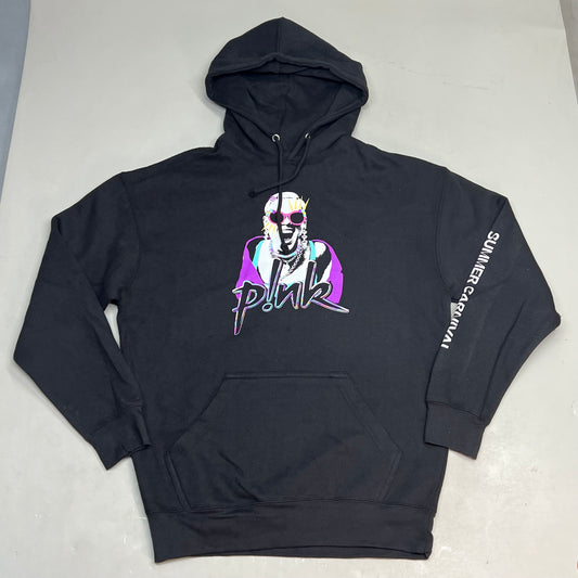 P!NK 2023 Summer Carnival Tour Concert Pull Over Hoodie Women's Sz M Black