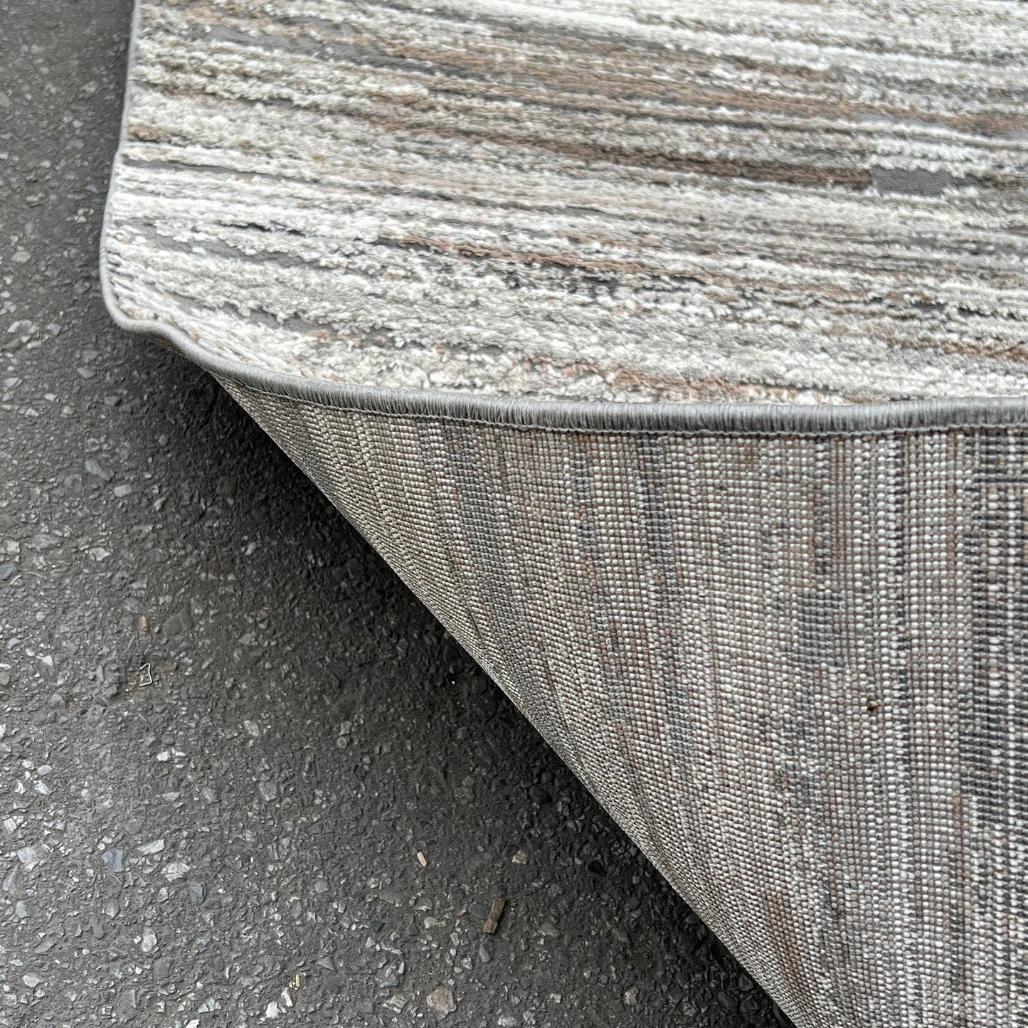 ZA@ GERTMENIAN Karma Area Rug  5' x 7' Grey/Tan/Creme (Return)