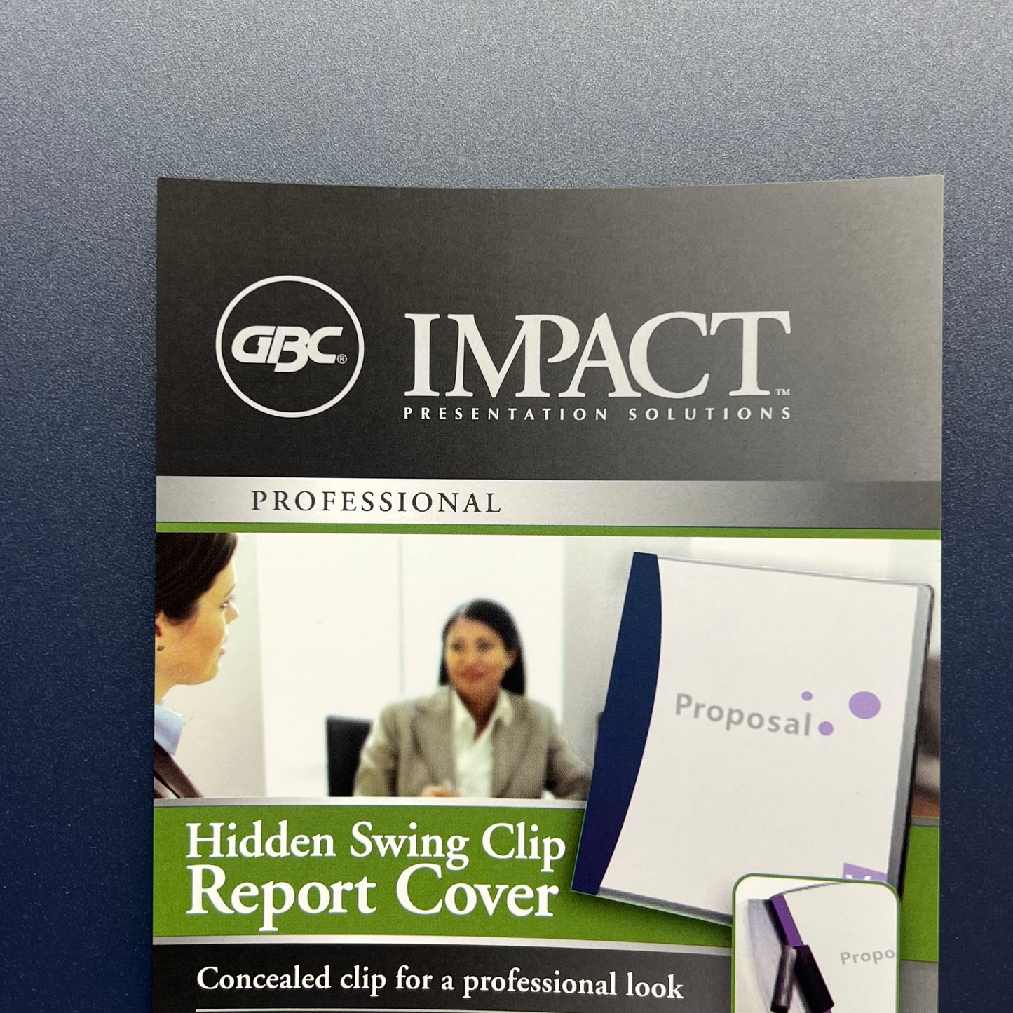 IMPACT (6 PACK) Hidden Swing Clip Report Cover 9 X 11-1/2" Navy Blue Q-21530
