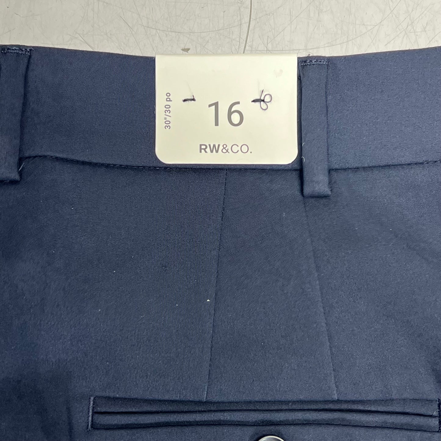 RW & CO Straight Leg Trouser Straight Leg  Women's Sz 16 Night Sky 489621