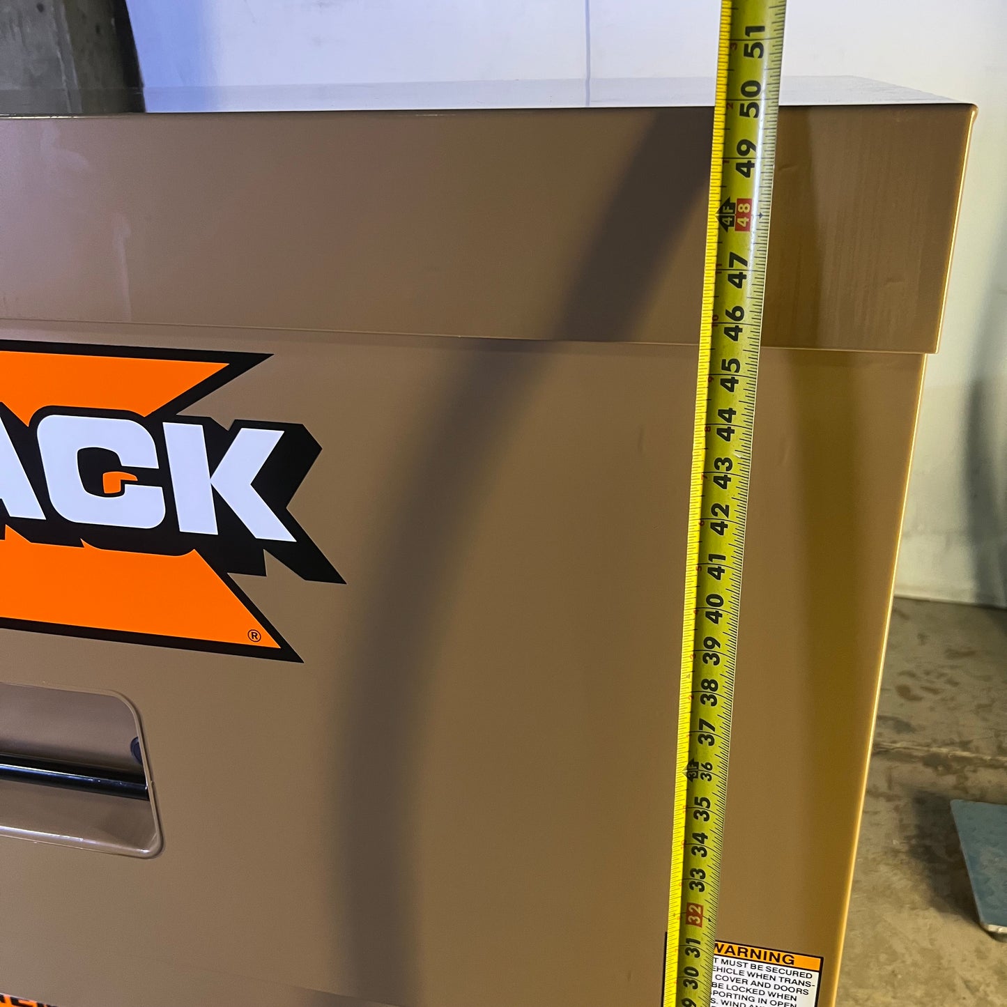 KNAACK Storagemaster Jobsite Piano Box W/Junk Trunk Tool Box Sz 48"L x 30"W x 50"H 79-D-KL (New Other, Minor Cosmetic Damage)