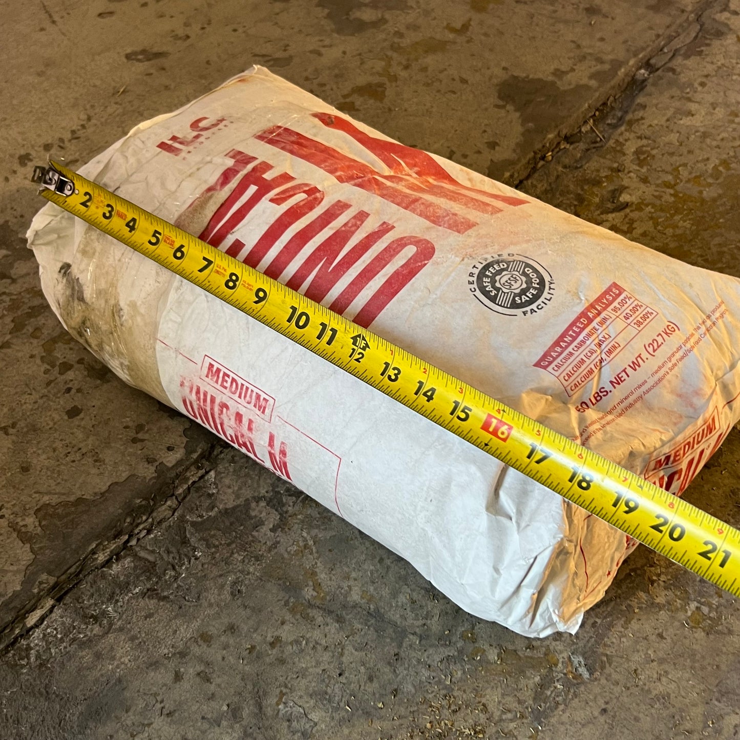 ZA@ Pallet of ILC Unical M Calcium Carbonate 50lb (AS-IS, Some Bags are Open)